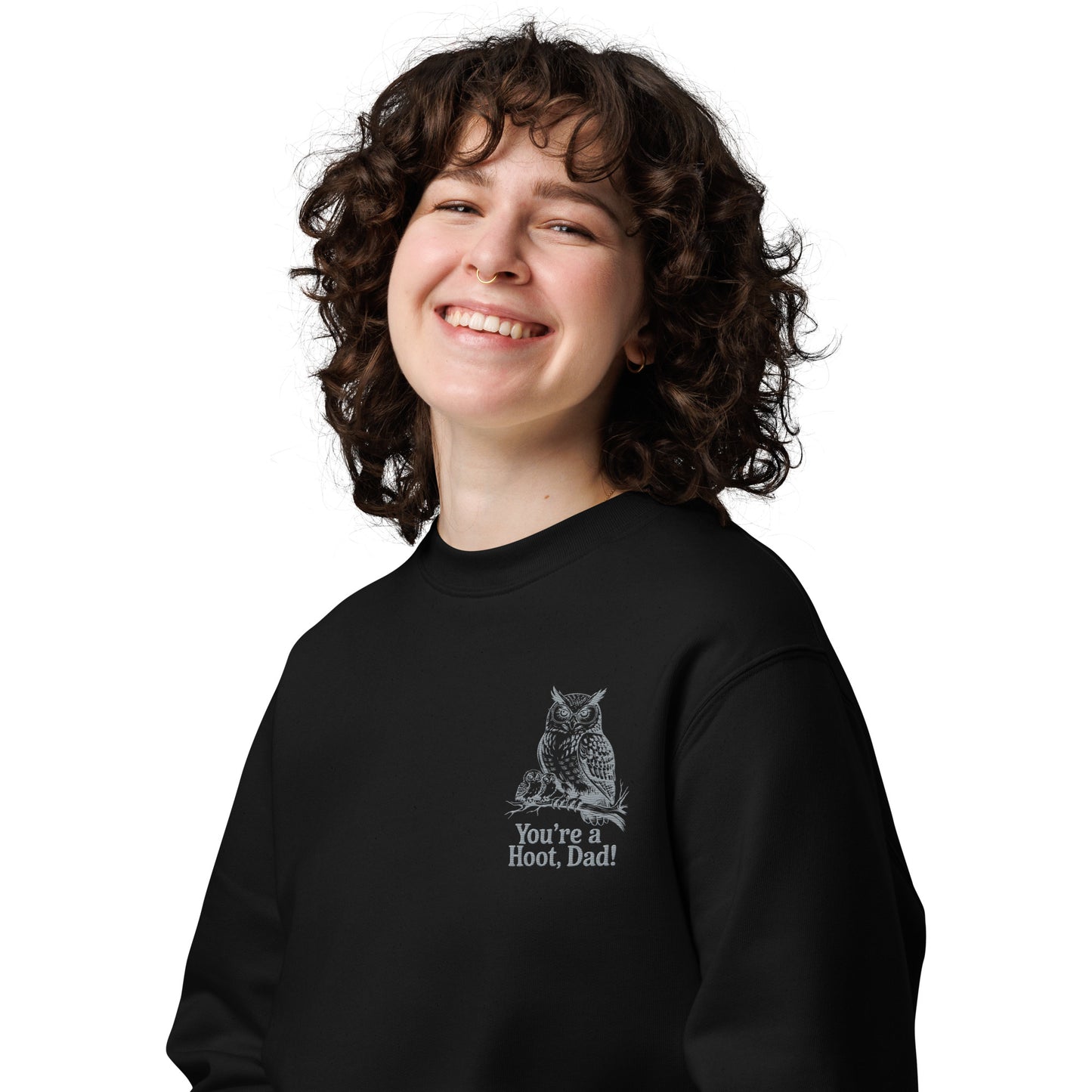 Owl-Themed Unisex Eco Sweatshirt | Sustainable Fashion for Eco-Conscious Living Dudeily