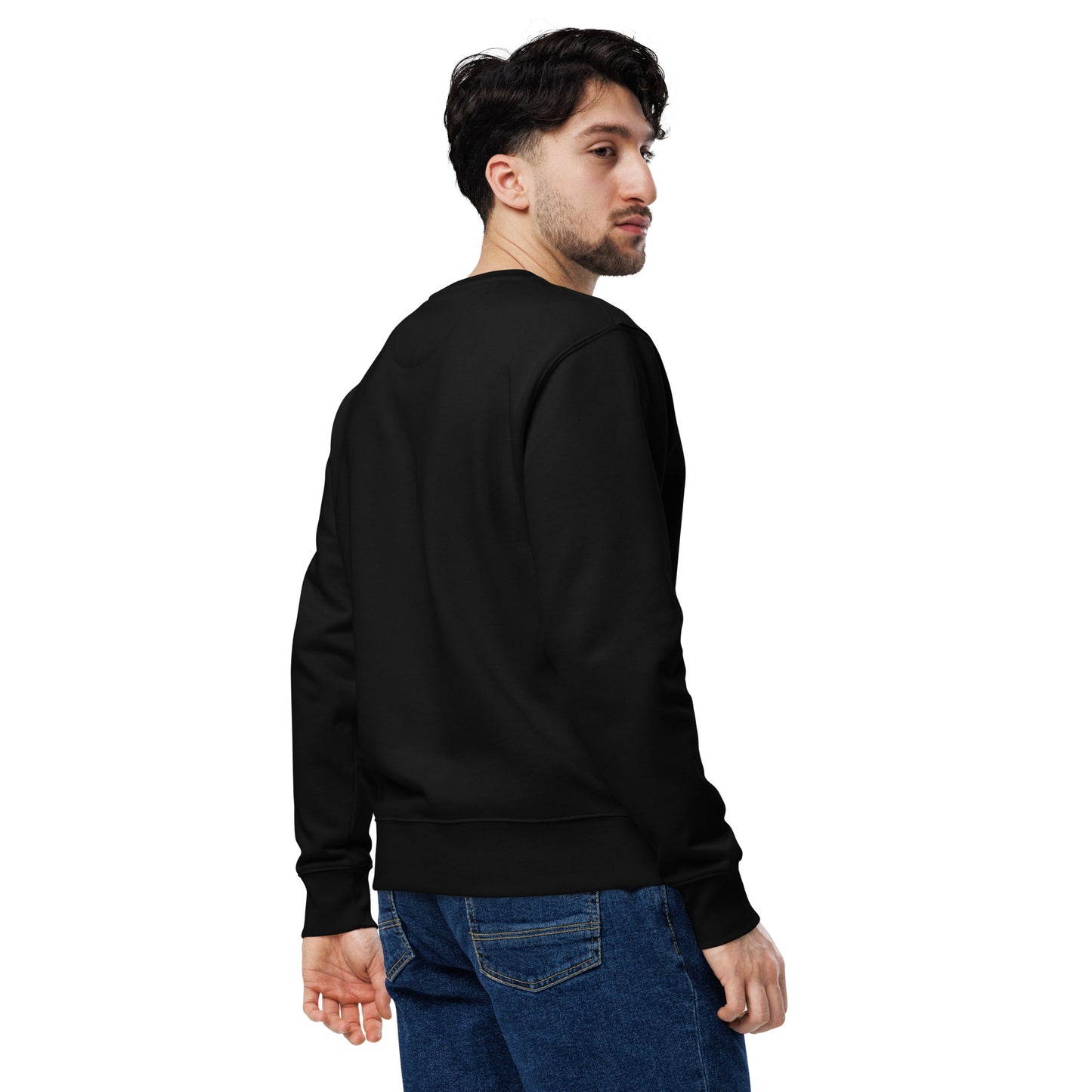 Unisex Eco Sweatshirt "Awaken Gently" – Embroidered Eco-Friendly Owl Clothing Dudeily