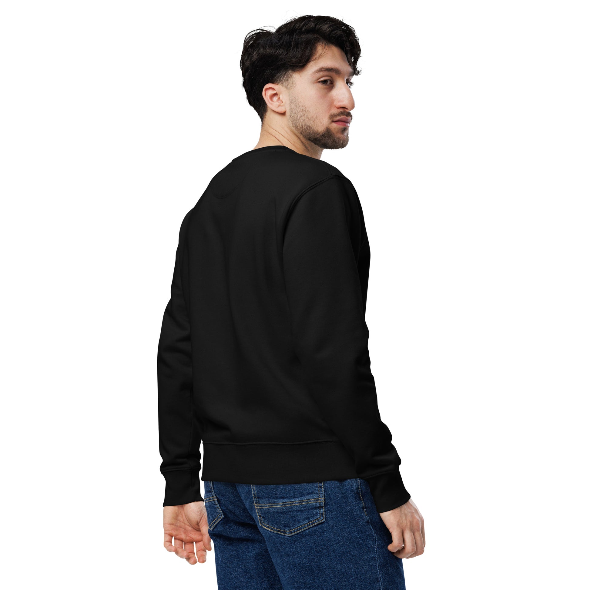 Unisex Eco Sweatshirt "Awaken Gently" – Embroidered Eco-Friendly Owl Clothing Dudeily