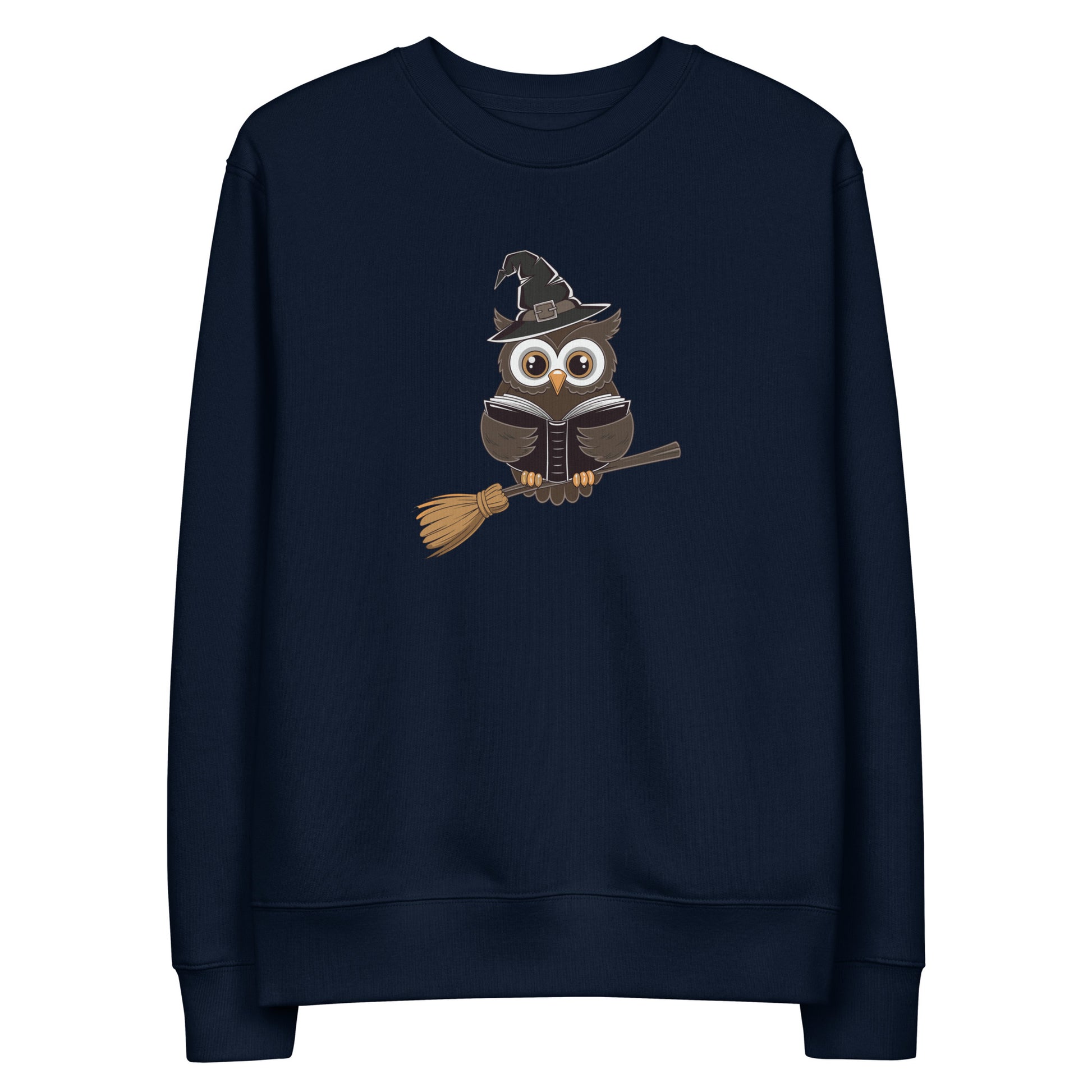 Unisex Eco Sweatshirt: Halloween Owl Cozy Sustainable Style USA Dudeily