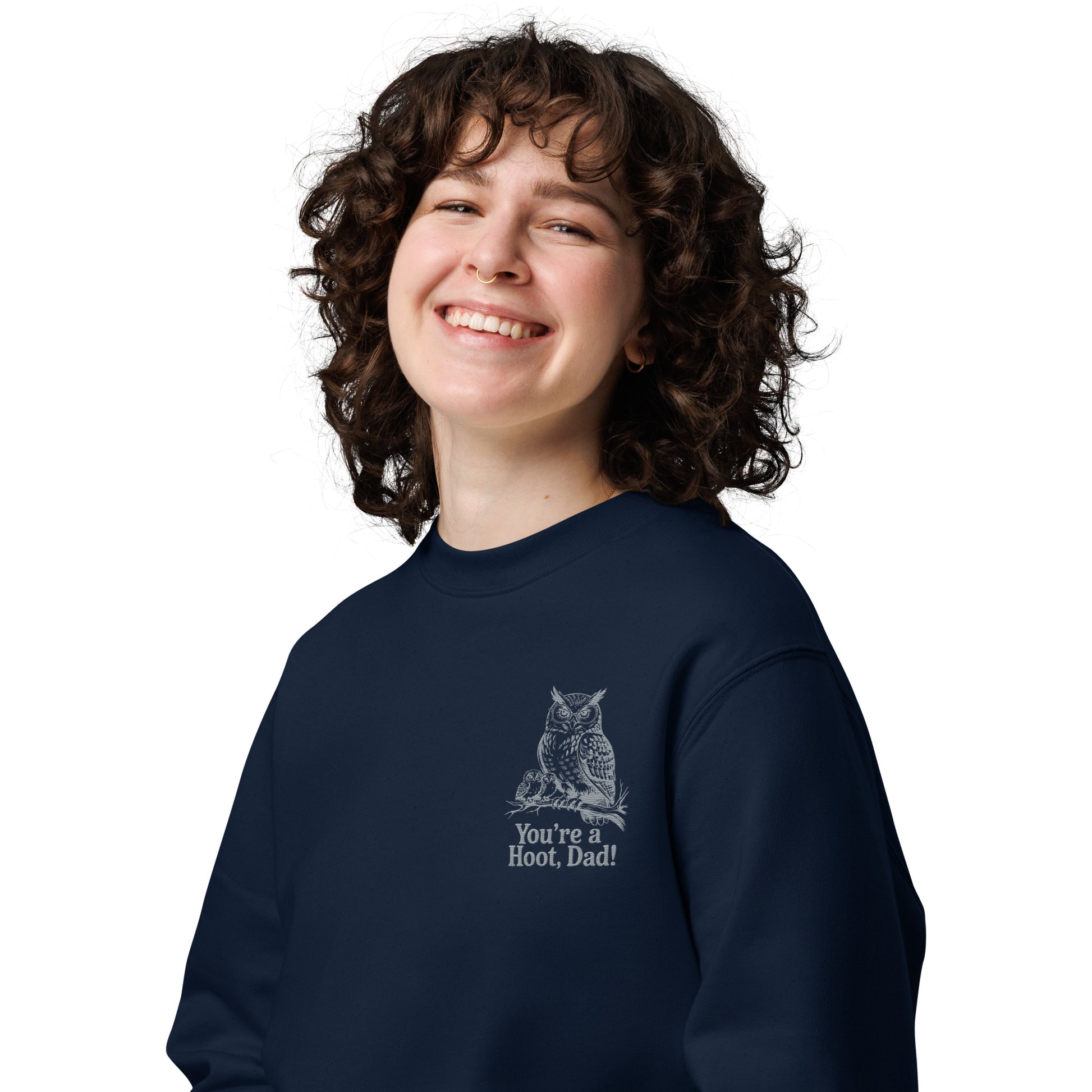 Owl-Themed Unisex Eco Sweatshirt | Sustainable Fashion for Eco-Conscious Living Dudeily