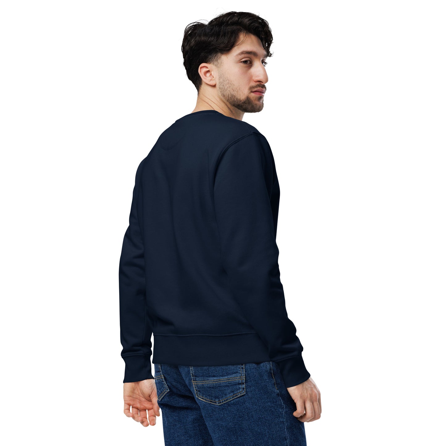 Unisex Eco Sweatshirt "Awaken Gently" – Embroidered Eco-Friendly Owl Clothing Dudeily