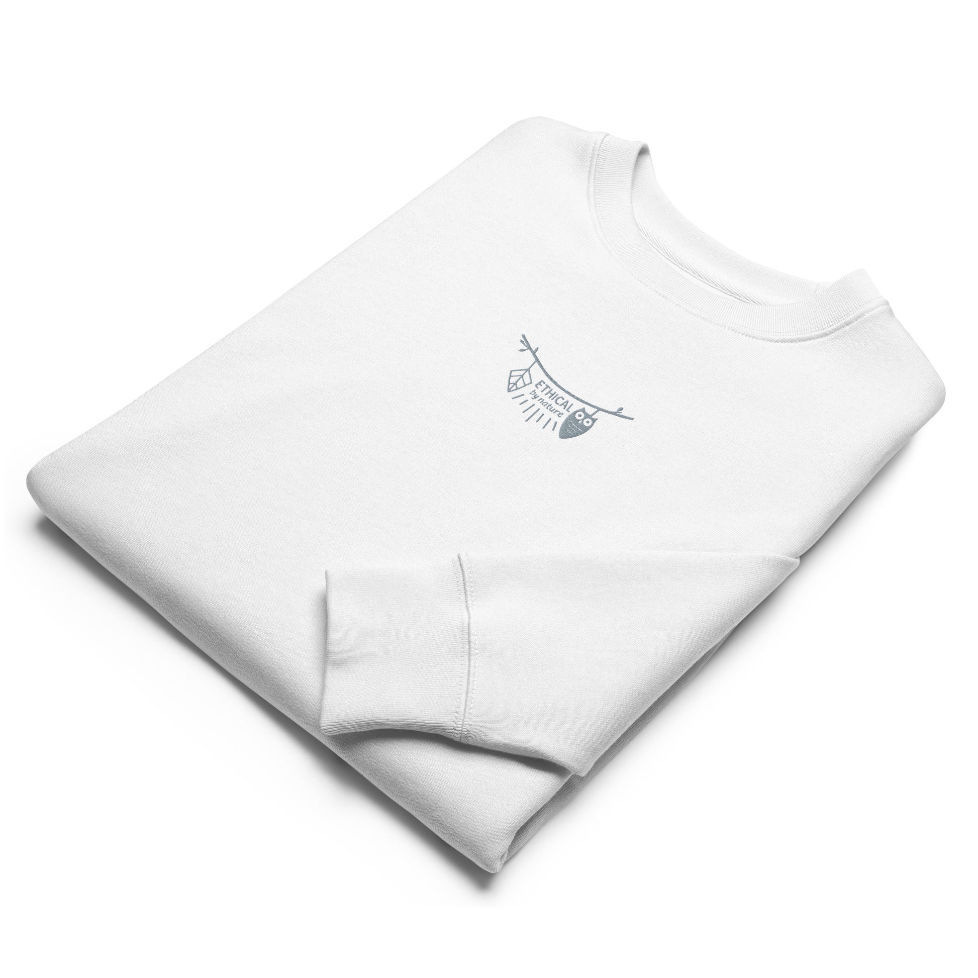 Unisex Eco Sweatshirt: Ethical by Nature | Owl Embroidered Sustainable Fashion USA by Dudeily Dudeily