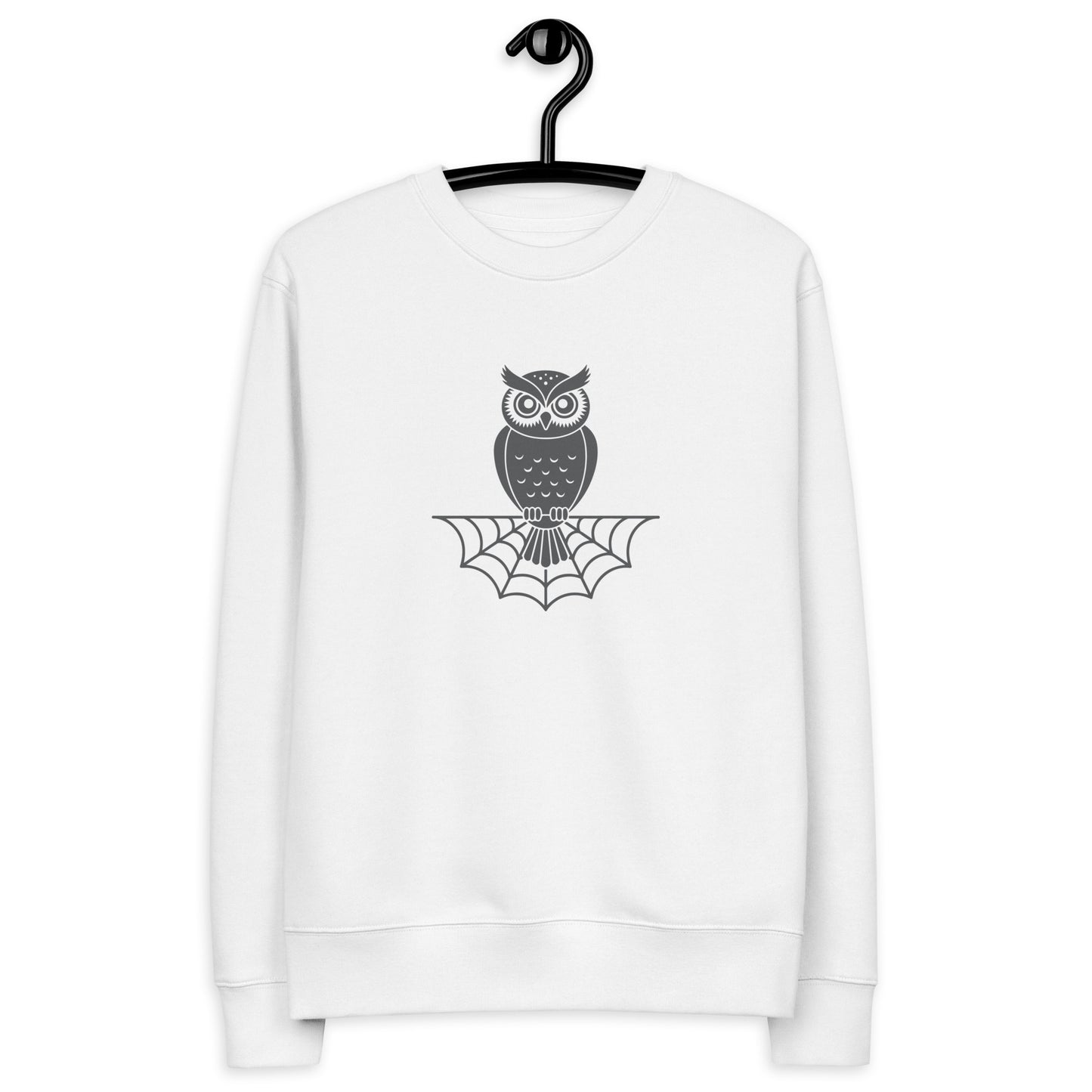 Unisex Eco Sweatshirt: Halloween Owl Cozy Sustainable Style USA Dudeily