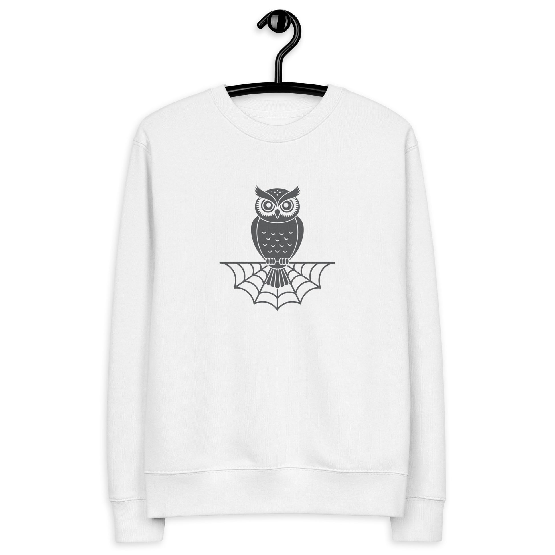 Unisex Eco Sweatshirt: Halloween Owl Cozy Sustainable Style USA Dudeily