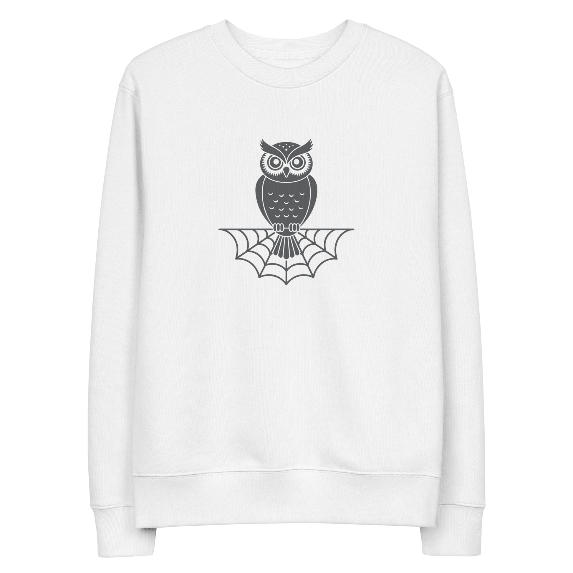 Unisex Eco Sweatshirt: Halloween Owl Cozy Sustainable Style USA Dudeily