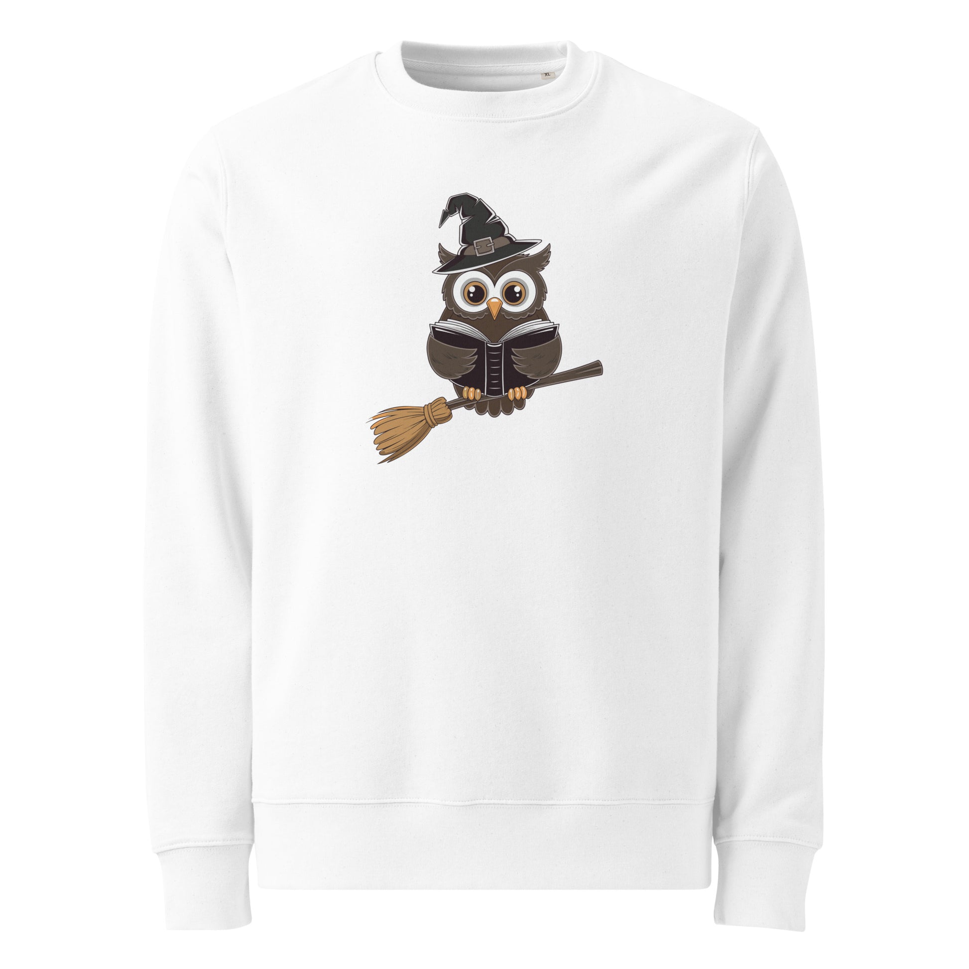 Unisex Eco Sweatshirt: Halloween Owl Cozy Sustainable Style USA Dudeily