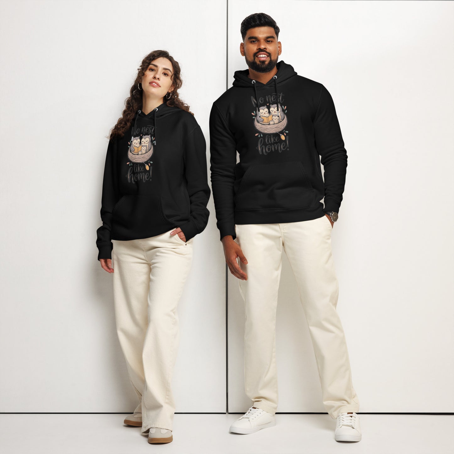 The OwlNest Unisex Essential Organic Hoodie – Eco-Friendly & Timeless Dudeily