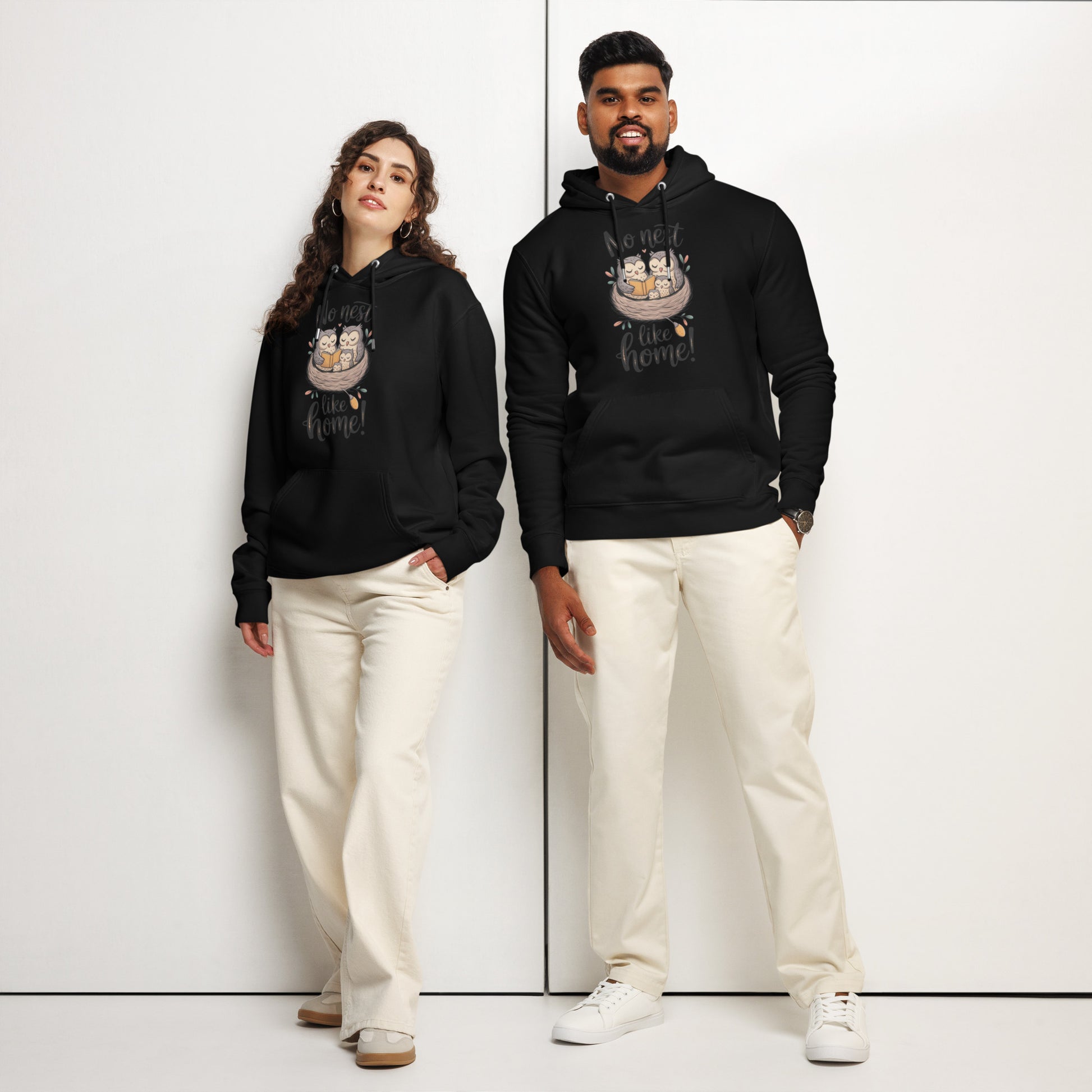 The OwlNest Unisex Essential Organic Hoodie – Eco-Friendly & Timeless Dudeily