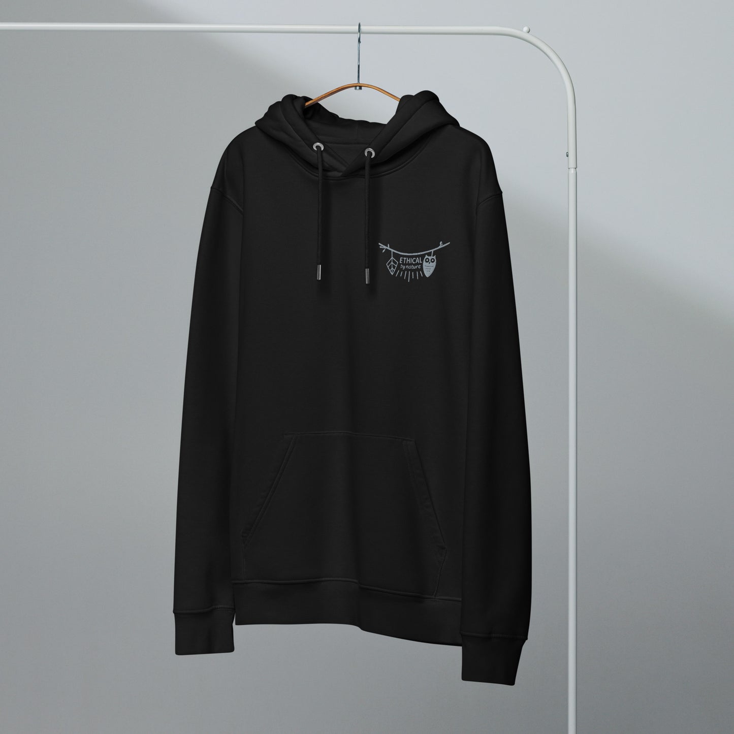Unisex Essential Organic Hoodie: Ethical by Nature | Owl Embroidered Sustainable Fashion by Dudeily Dudeily