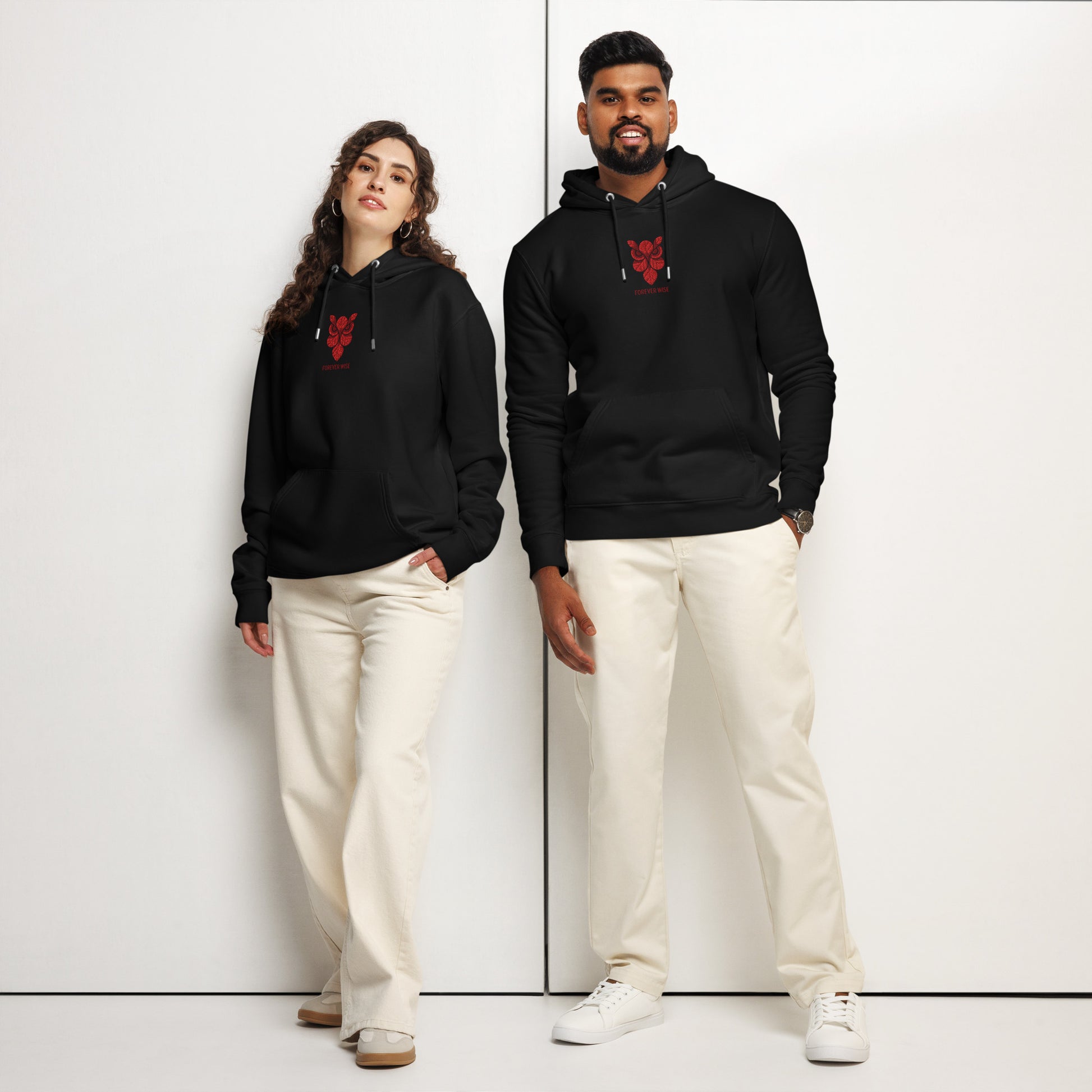 Owl Unisex Essential Organic Hoodie: 'Forever Wise' in Fall | Sustainable Fashion USA Dudeily