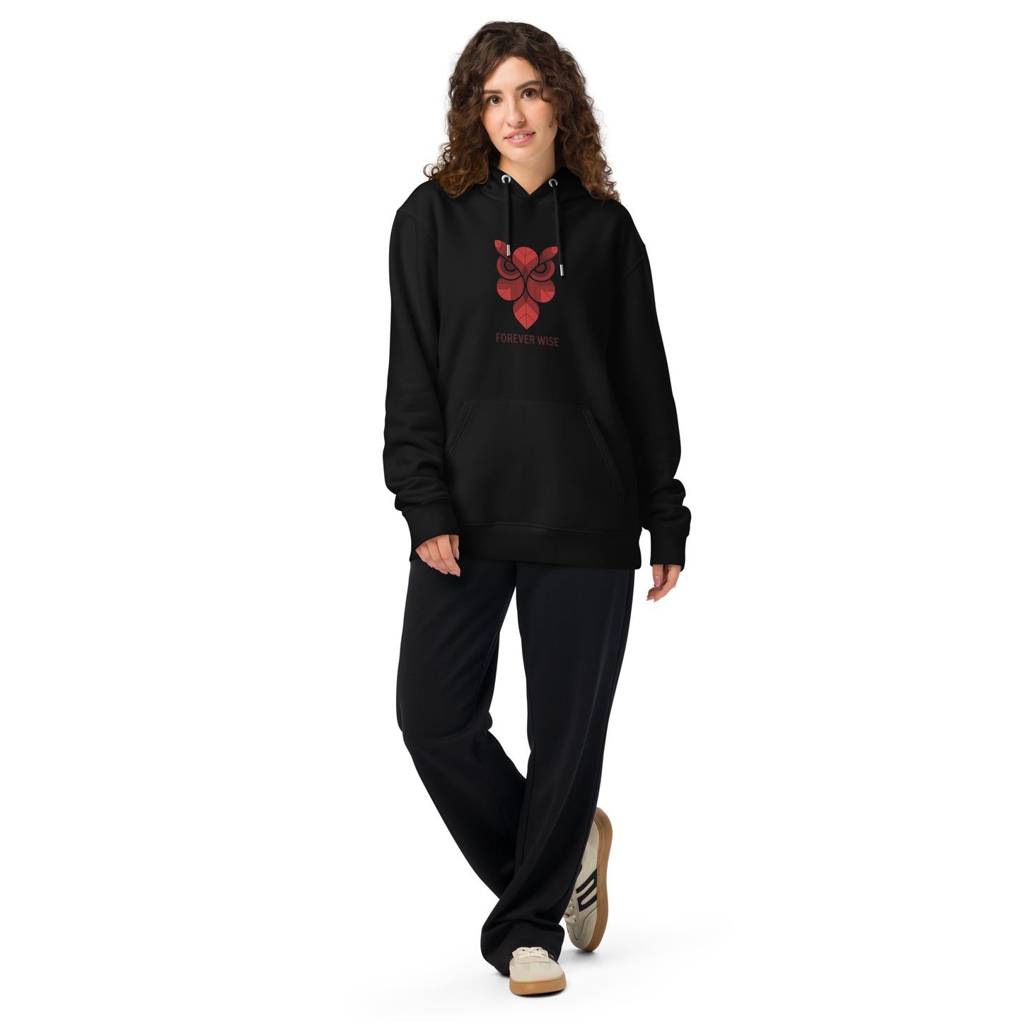 Unisex Essential Organic Hoodie: 'Forever Wise' | Sustainable Owl Fashion USA Dudeily