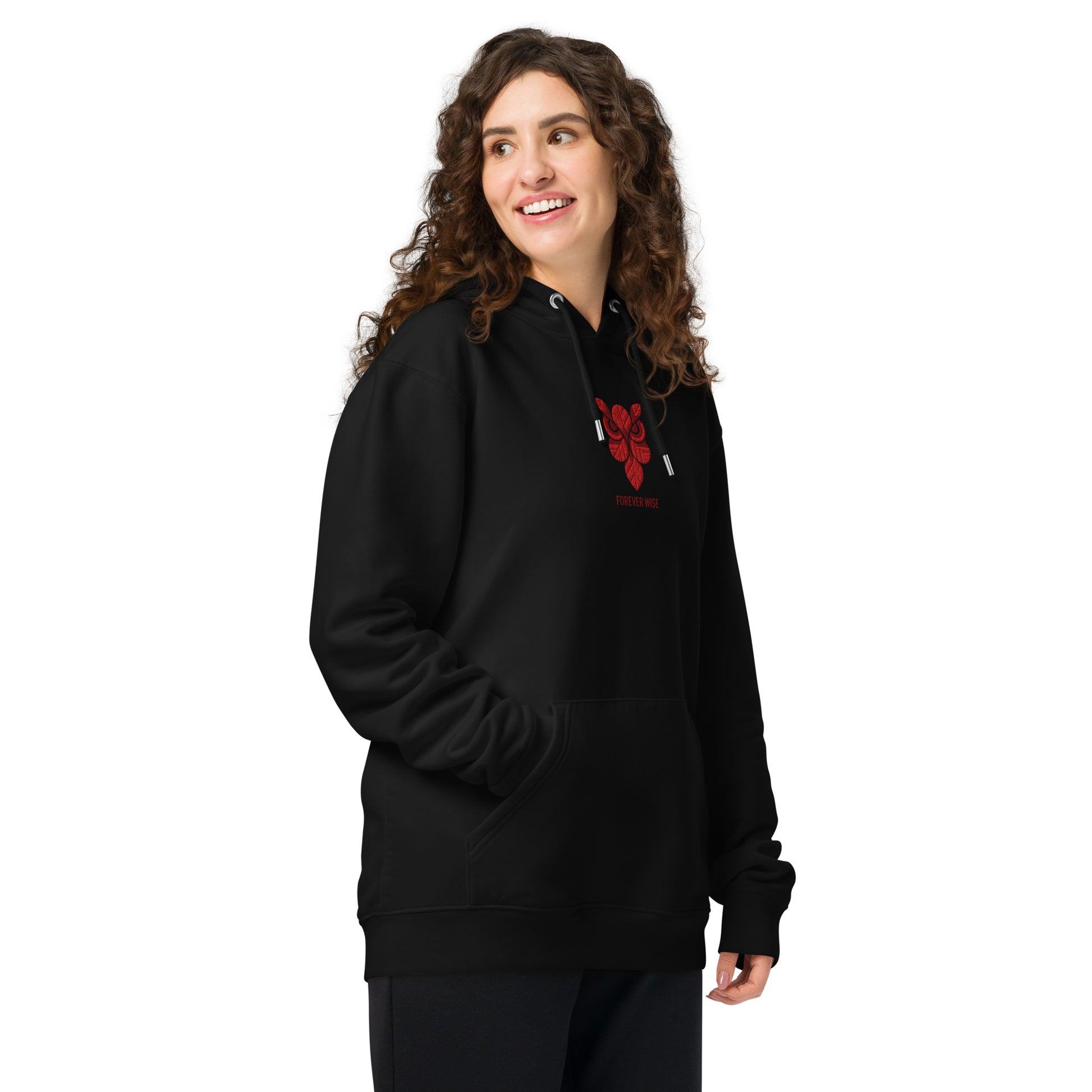 Owl Unisex Essential Organic Hoodie: 'Forever Wise' in Fall | Sustainable Fashion USA Dudeily
