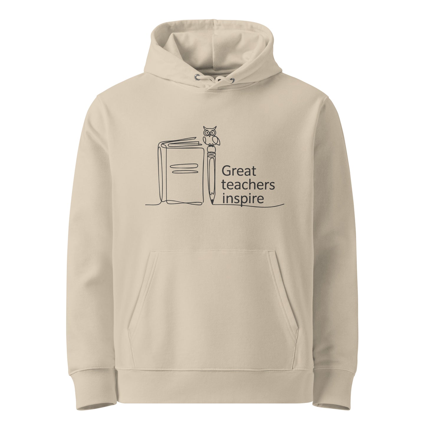 Unisex essential organic hoodie Desert Dust Dudeily