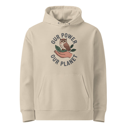 Unisex essential organic hoodie Desert Dust Dudeily