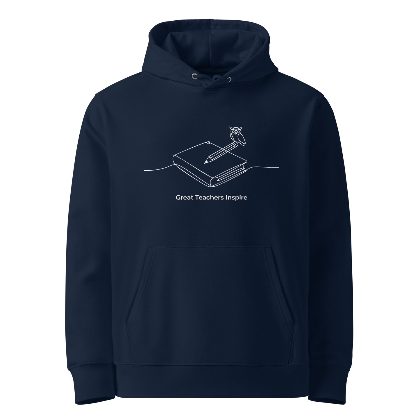 Unisex essential organic hoodie French Navy Dudeily