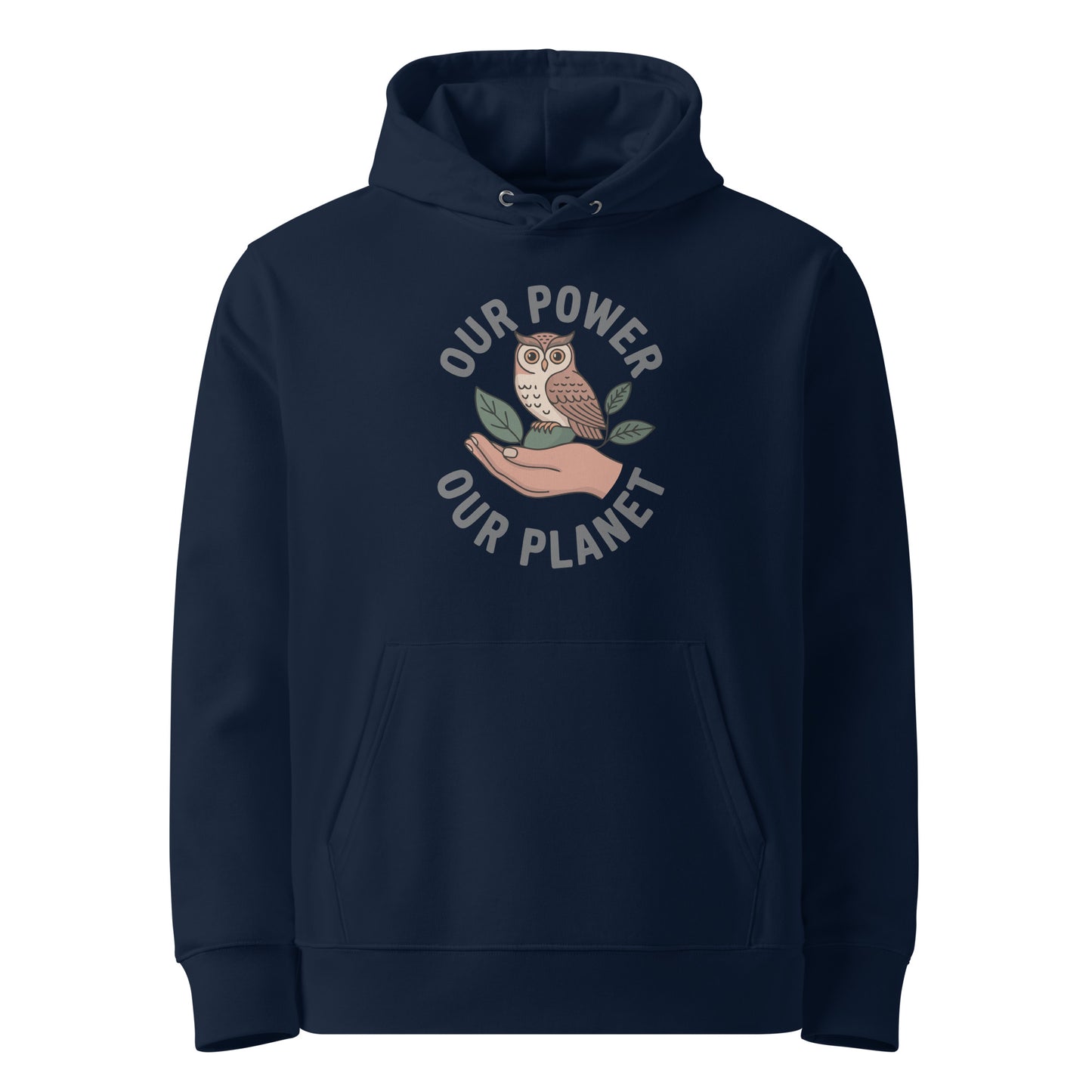 Unisex essential organic hoodie French Navy Dudeily