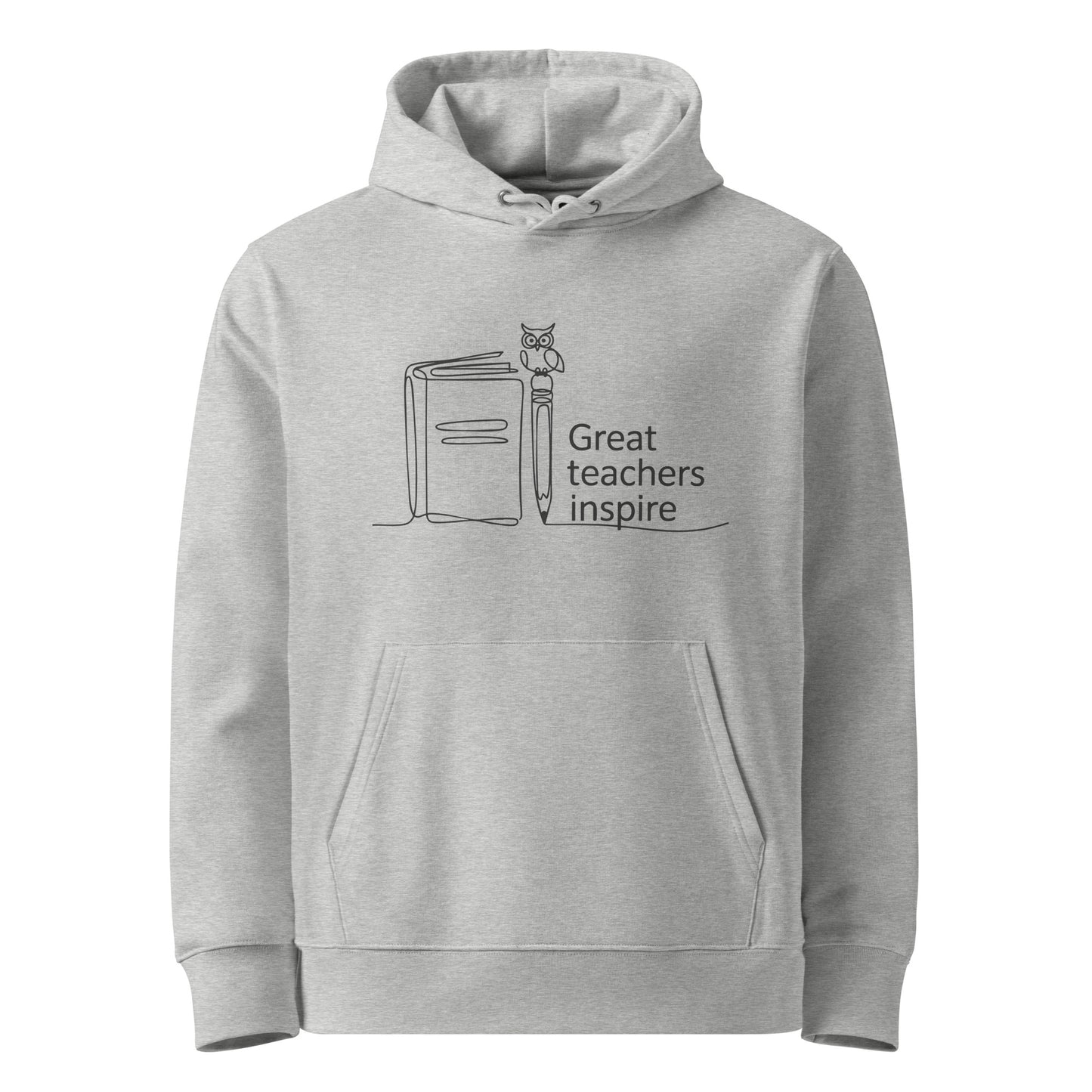 Unisex essential organic hoodie Heather Grey Dudeily