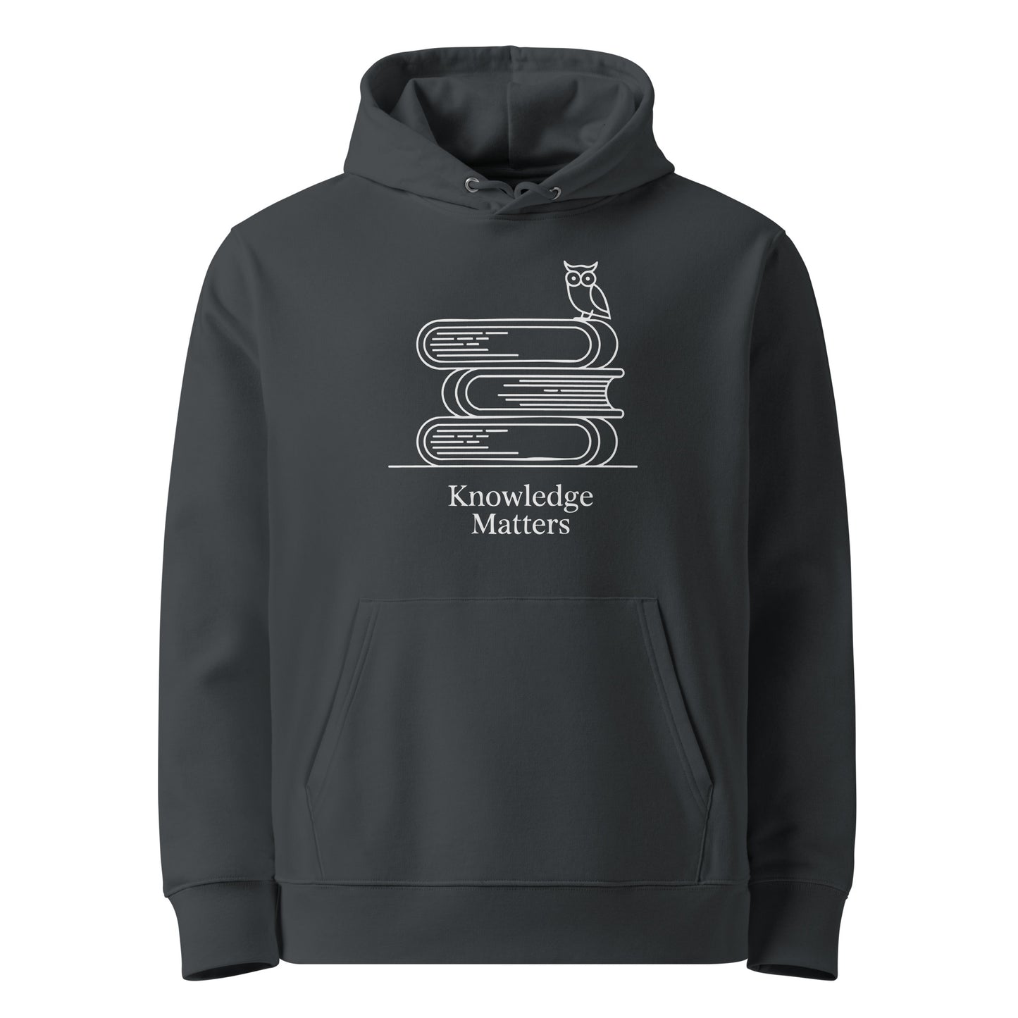 Unisex essential organic hoodie India Ink Grey Dudeily