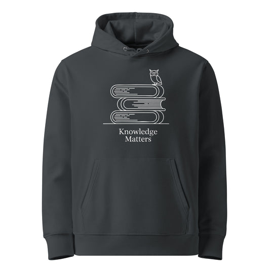 Unisex essential organic hoodie India Ink Grey Dudeily