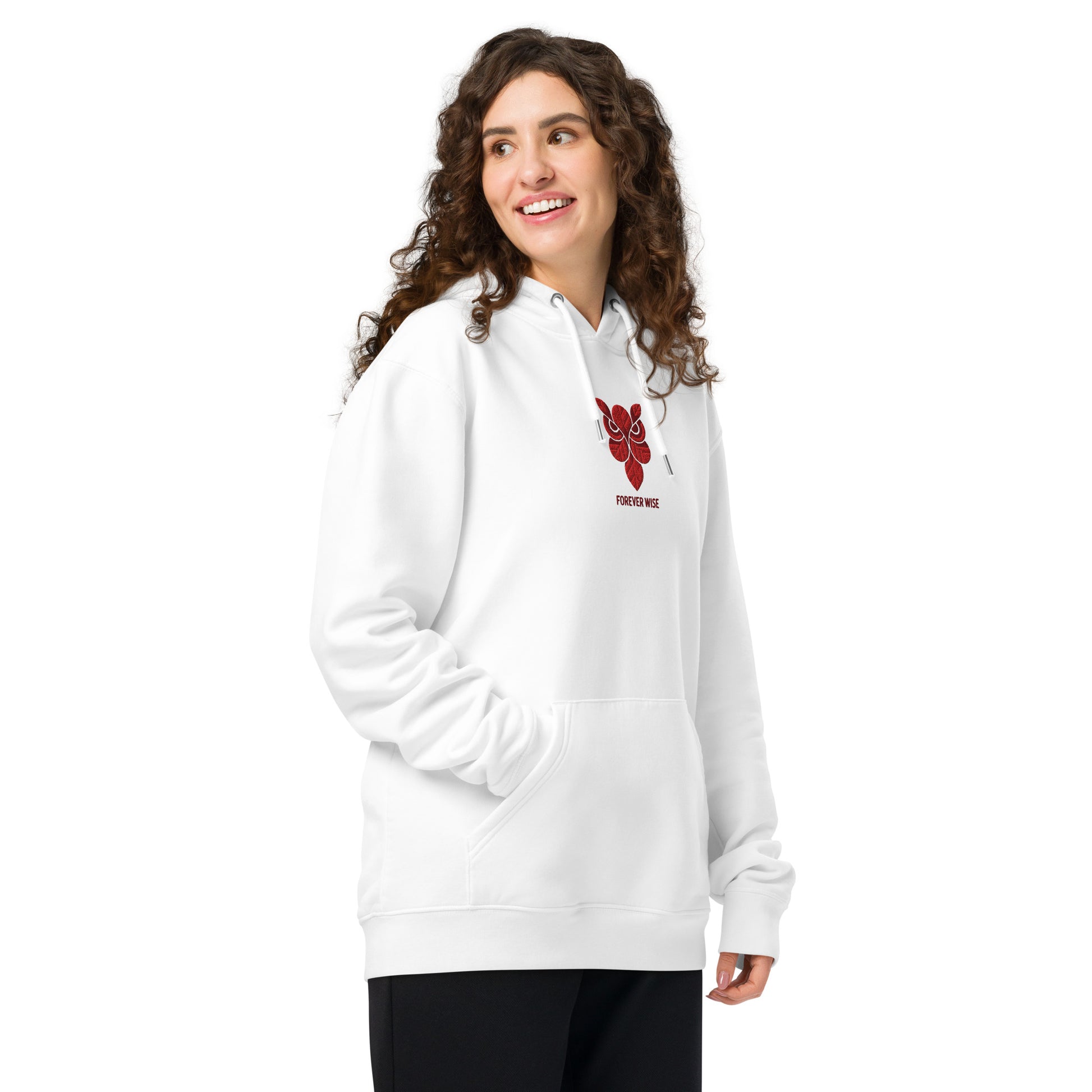 Owl Unisex Essential Organic Hoodie: 'Forever Wise' in Fall | Sustainable Fashion USA Dudeily