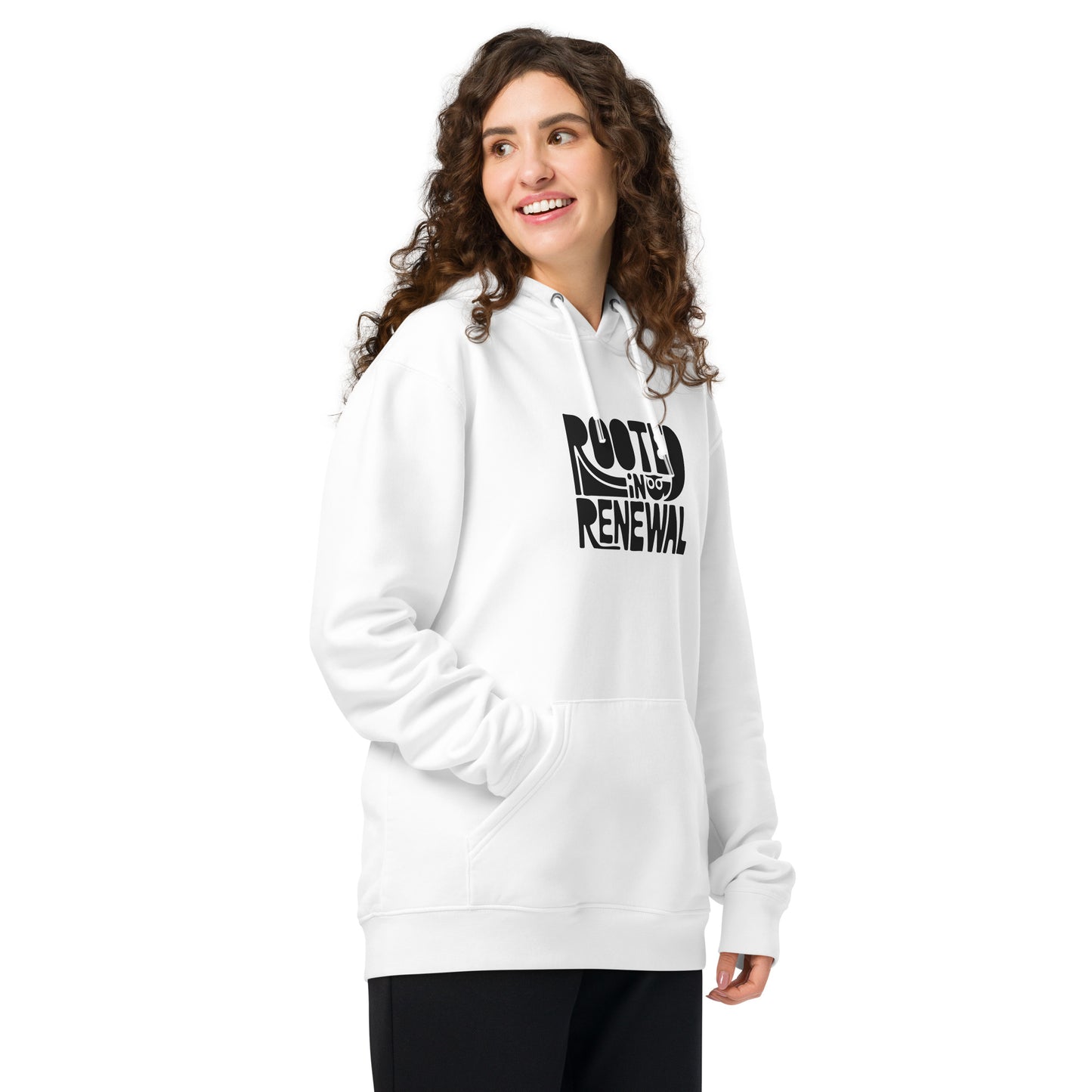 Unisex Essential Organic Hoodie "Rooted In Renewal" – Owl Print Sustainable Fashion Dudeily