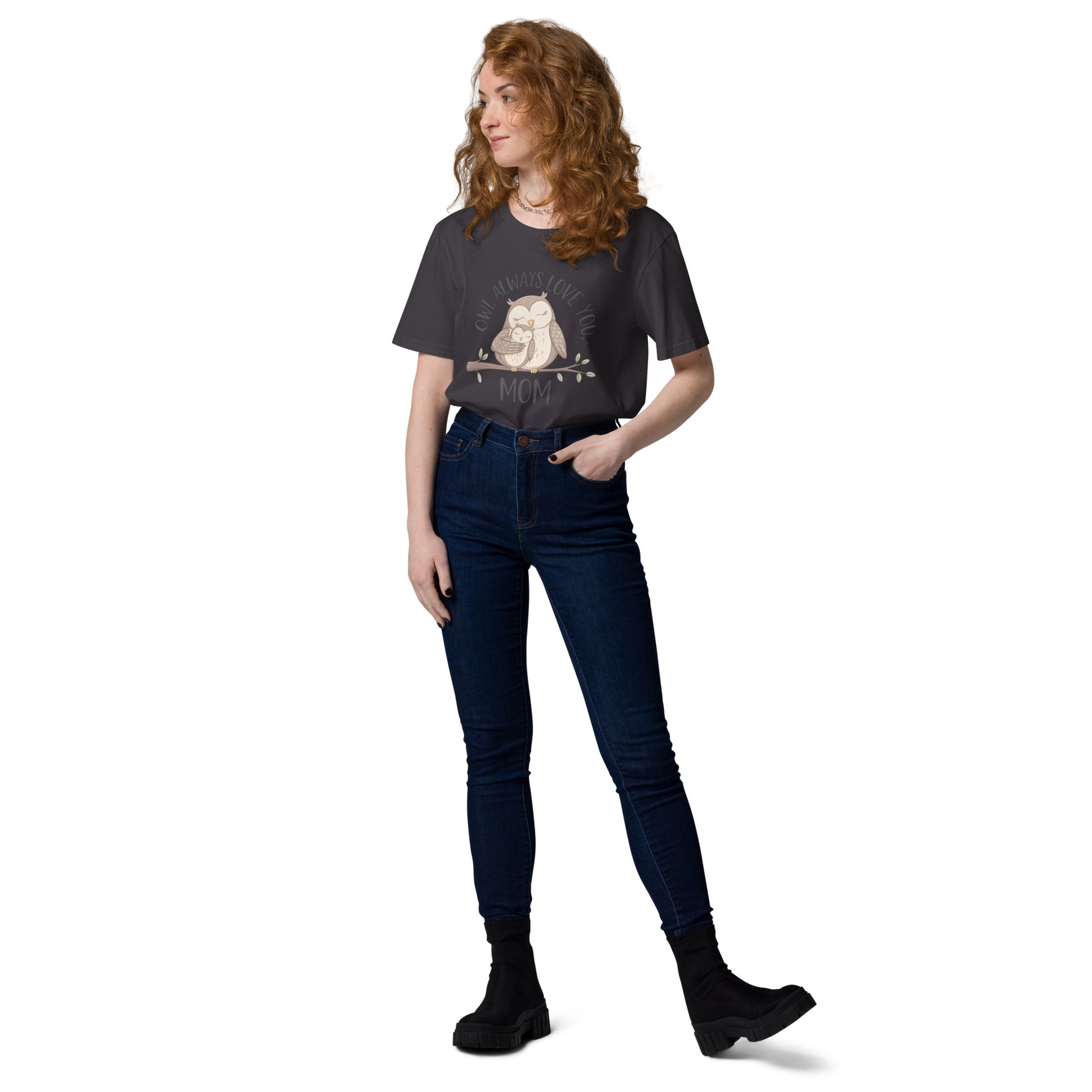 Unisex Organic Cotton T-Shirt – Eco-Friendly Owl Design by Dudeily Dudeily