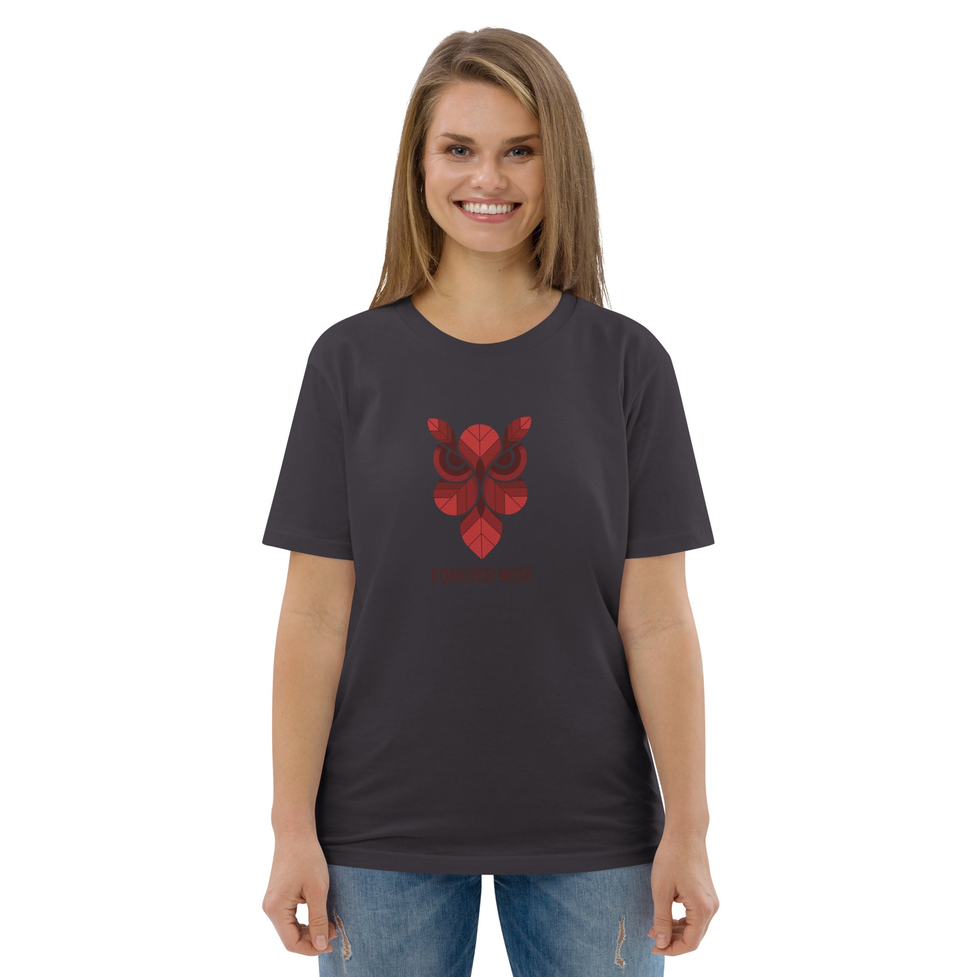 Unisex Organic Cotton T-Shirt: 'Forever Wise' | Sustainable Owl Fashion USA Dudeily