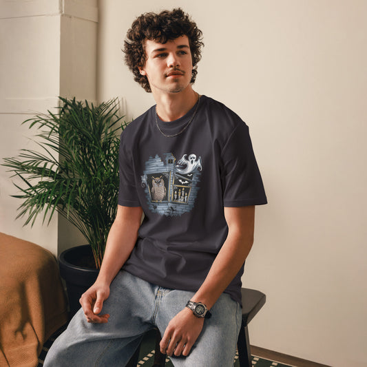Unisex Organic Cotton T-Shirt: Halloween Owl Eco-Friendly Style USA Dudeily