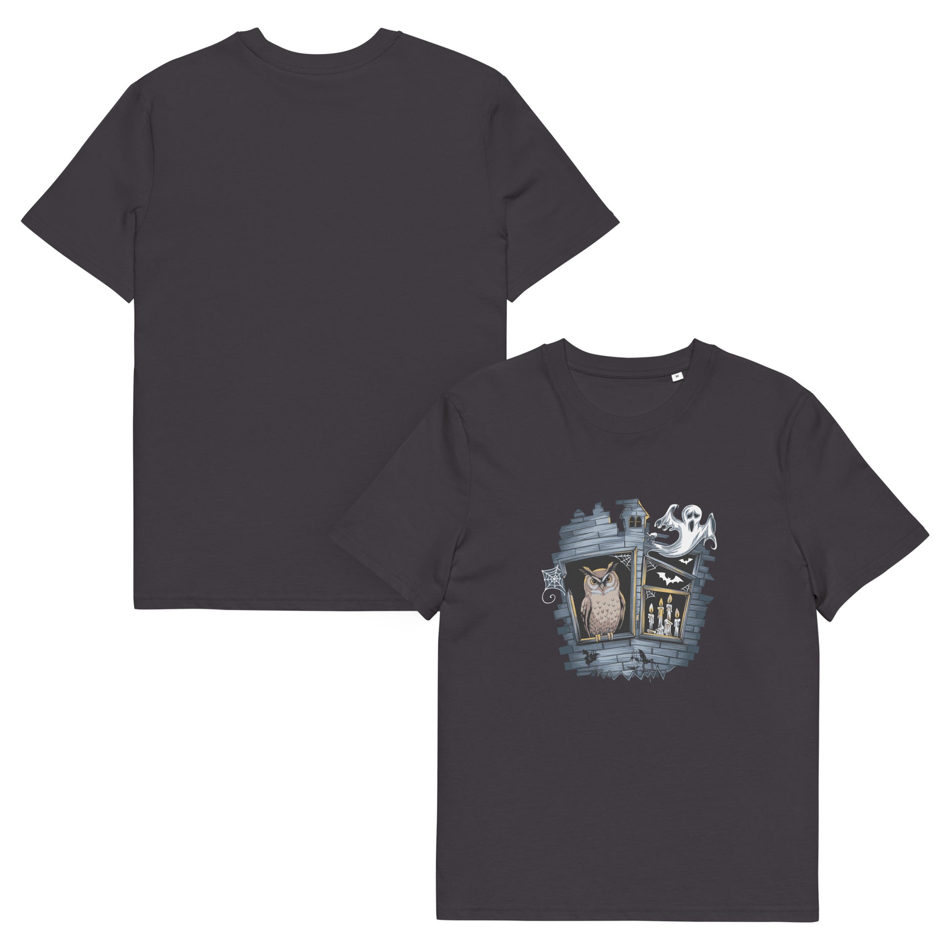 Unisex Organic Cotton T-Shirt: Halloween Owl Eco-Friendly Style USA Dudeily