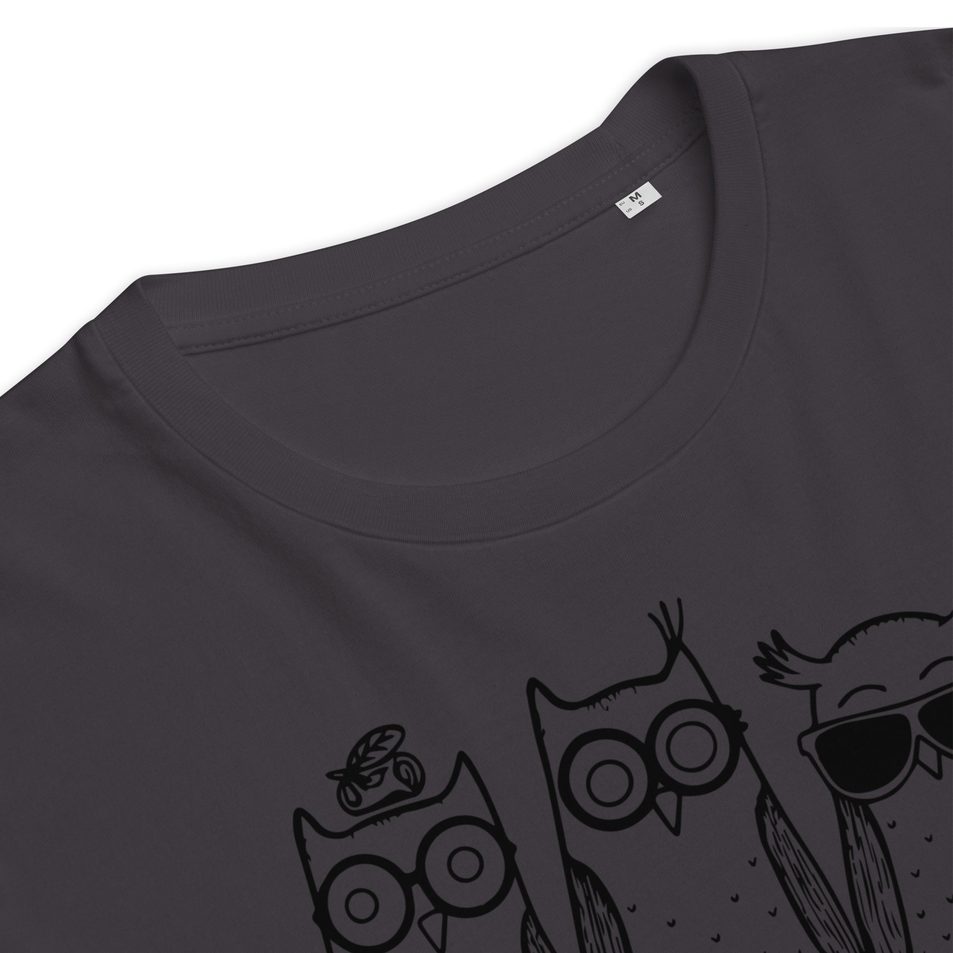 Unisex Organic Cotton T-Shirt: Hoot Hoot Let’s Stick Together! | Owl-Themed Sustainable Fashion USA Dudeily