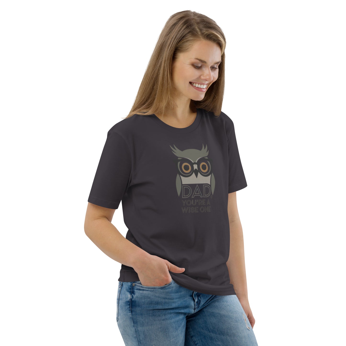 Unisex Organic Cotton T-Shirt – Owl-Themed Eco-Friendly Style for Father's Day Gifts by Dudeily Dudeily