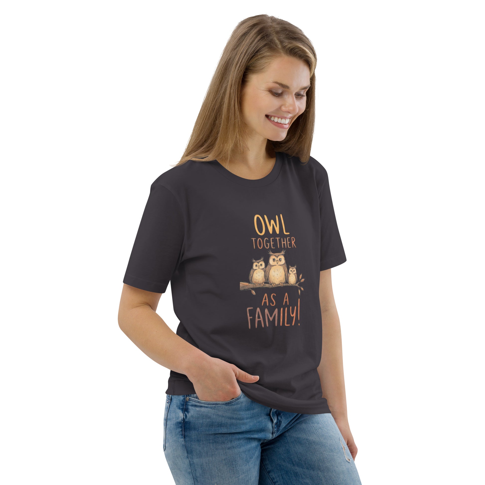 Unisex Organic Cotton T-Shirt – OwlNest Sustainable Fashion Classic for Family Day Outings Dudeily