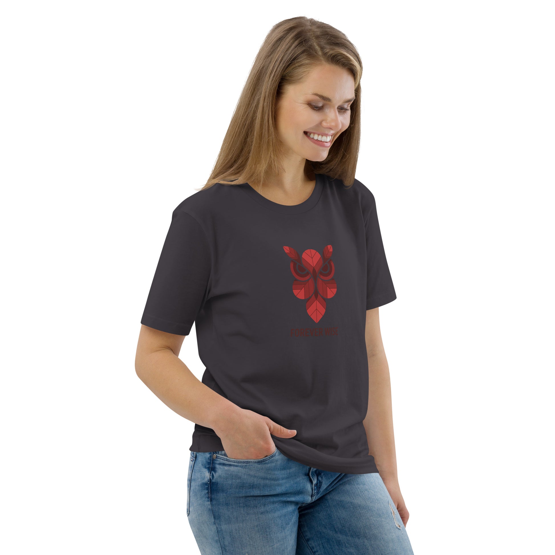 Unisex Organic Cotton T-Shirt: 'Forever Wise' | Sustainable Owl Fashion USA Dudeily