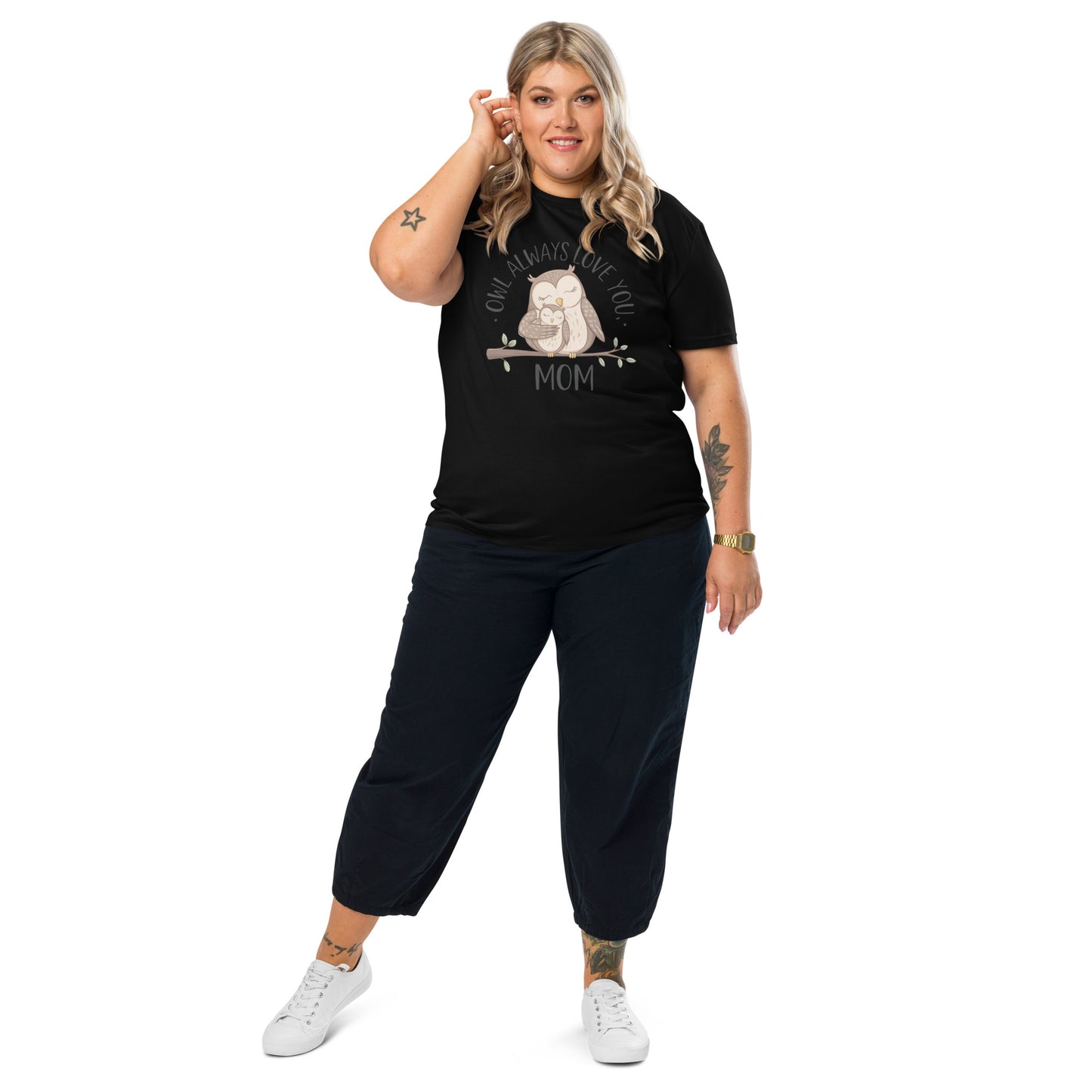 Unisex Organic Cotton T-Shirt – Eco-Friendly Owl Design by Dudeily Dudeily