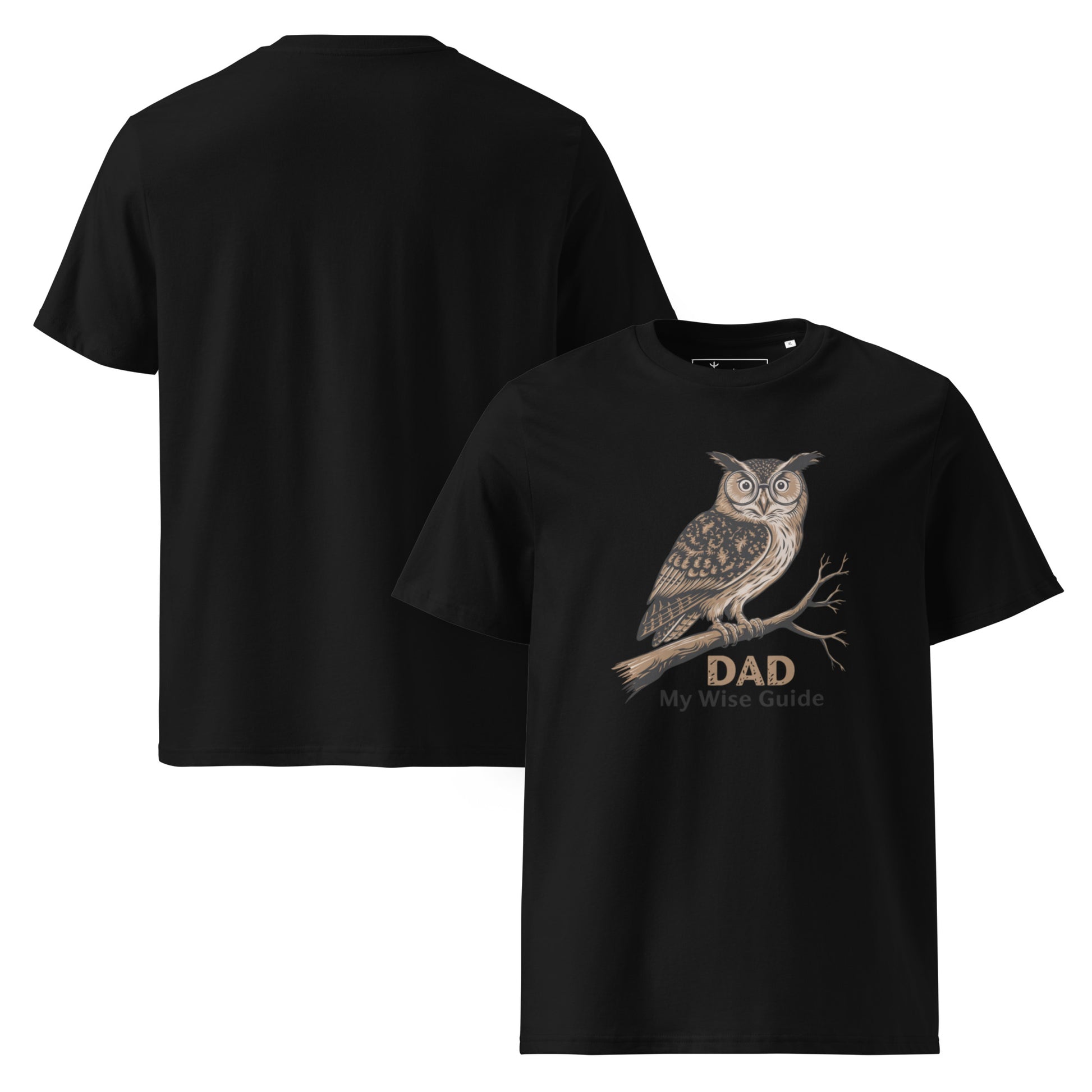 Unisex Organic Cotton T-Shirt – Owl Themed Sustainable Fashion for Father's Day by Dudeily Dudeily