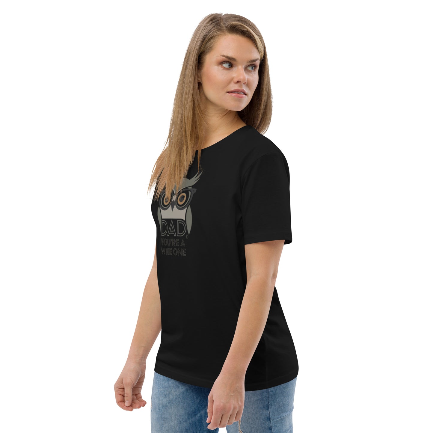 Unisex Organic Cotton T-Shirt – Owl-Themed Eco-Friendly Style for Father's Day Gifts by Dudeily Dudeily