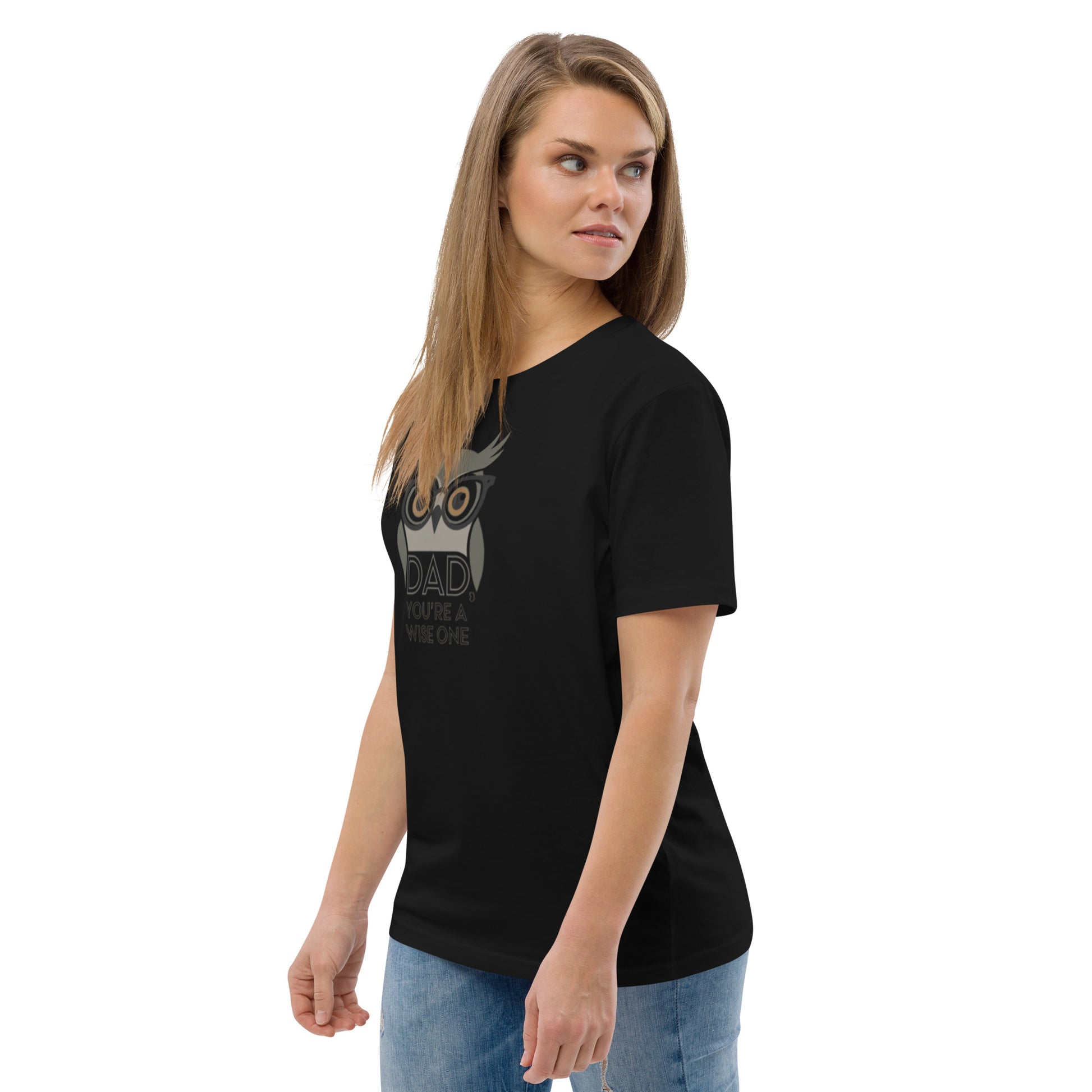 Unisex Organic Cotton T-Shirt – Owl-Themed Eco-Friendly Style for Father's Day Gifts by Dudeily Dudeily