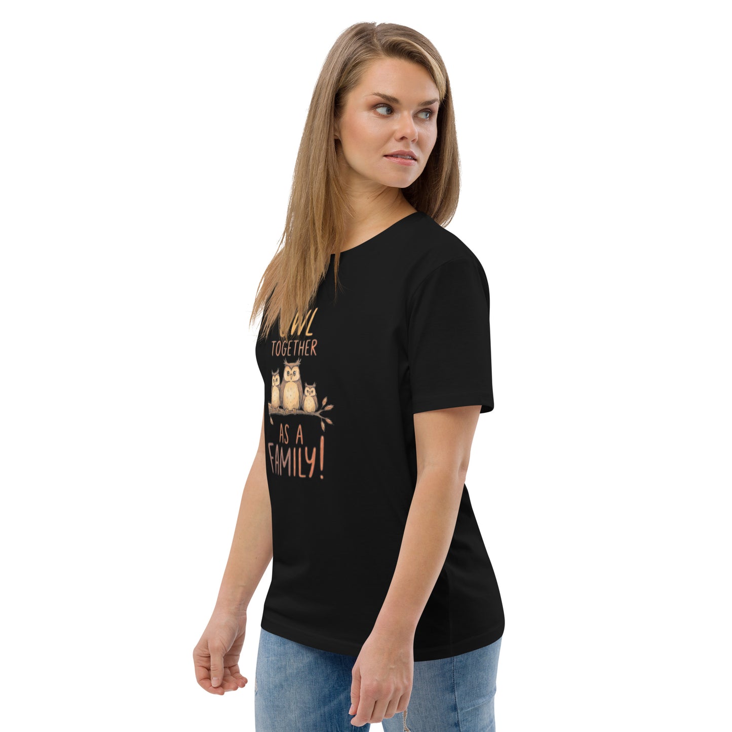 Unisex Organic Cotton T-Shirt – OwlNest Sustainable Fashion Classic for Family Day Outings Dudeily