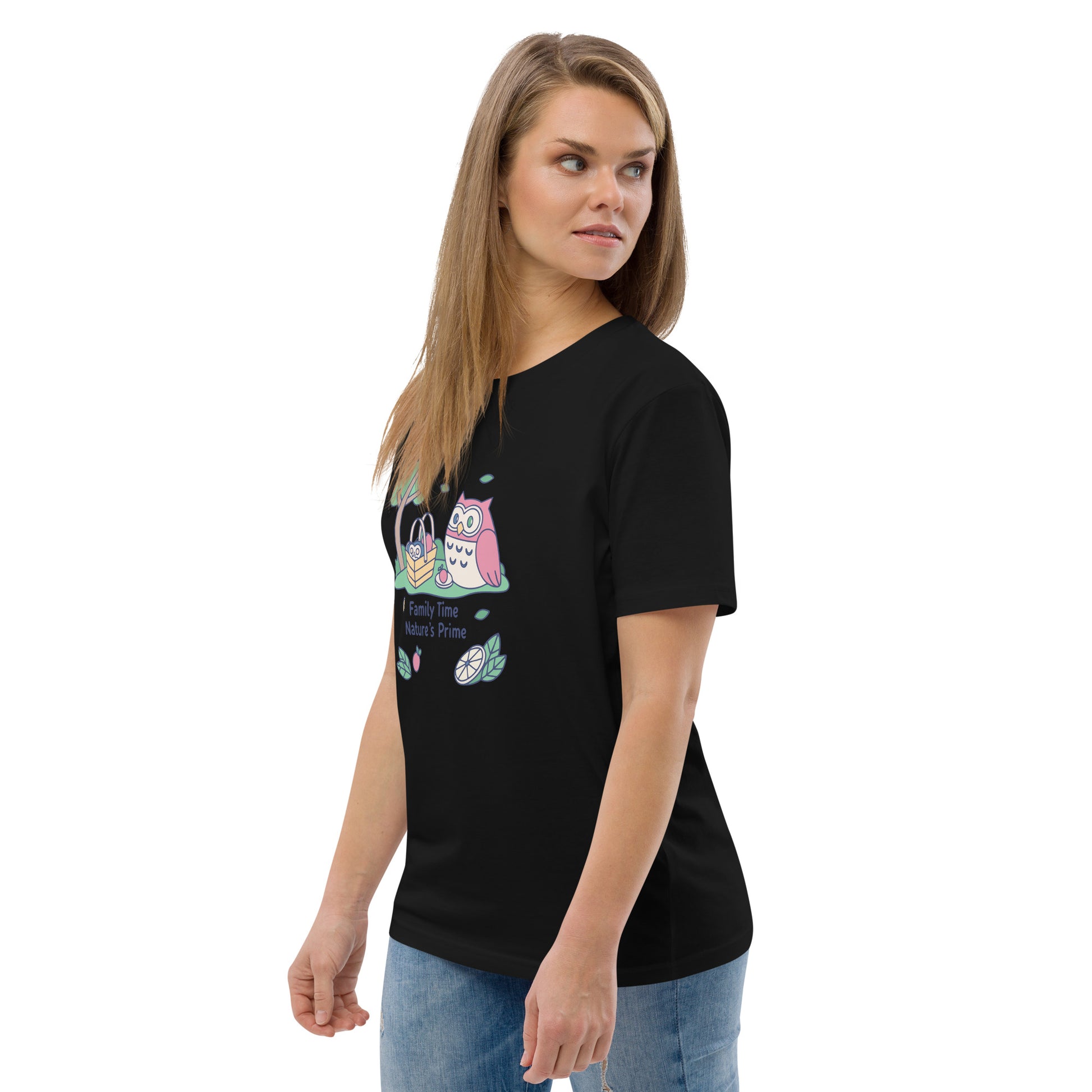 Unisex Organic Cotton T-Shirt – OwlNest Sustainable Fashion Essential for Family Day Dudeily