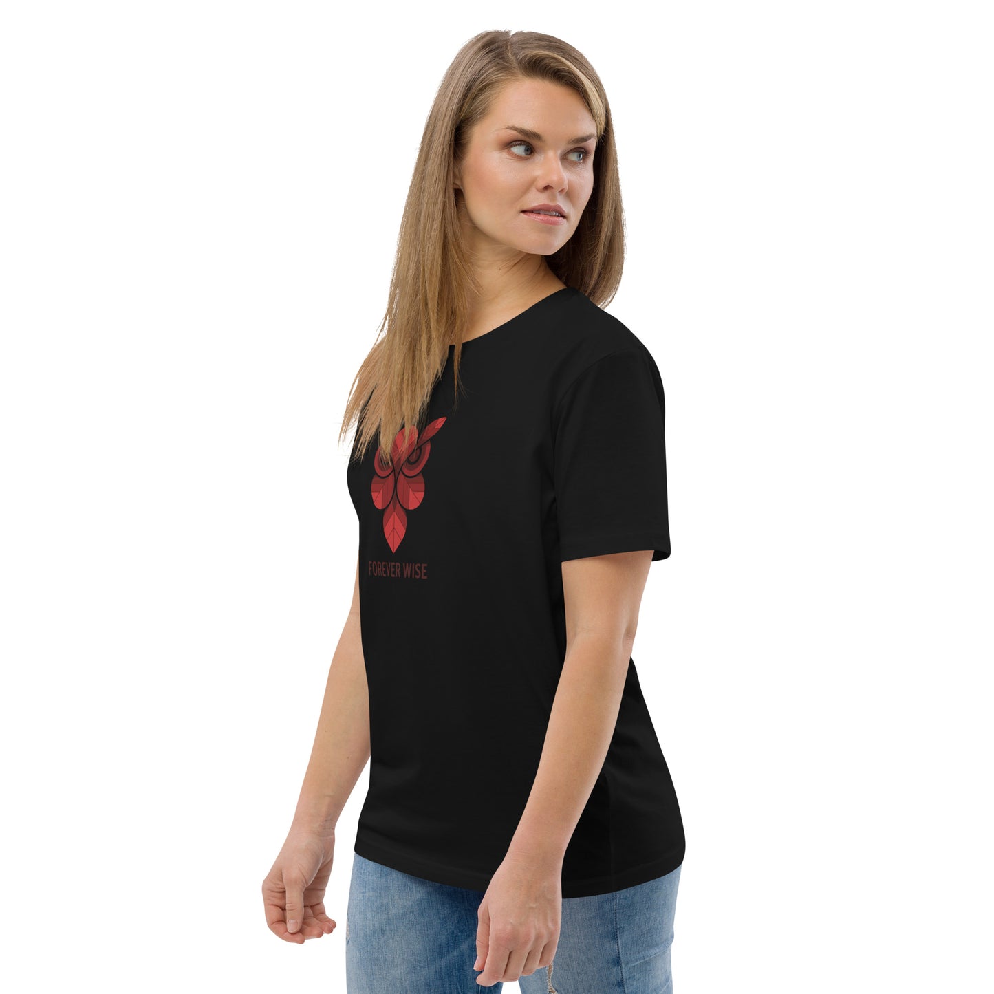 Unisex Organic Cotton T-Shirt: 'Forever Wise' | Sustainable Owl Fashion USA Dudeily