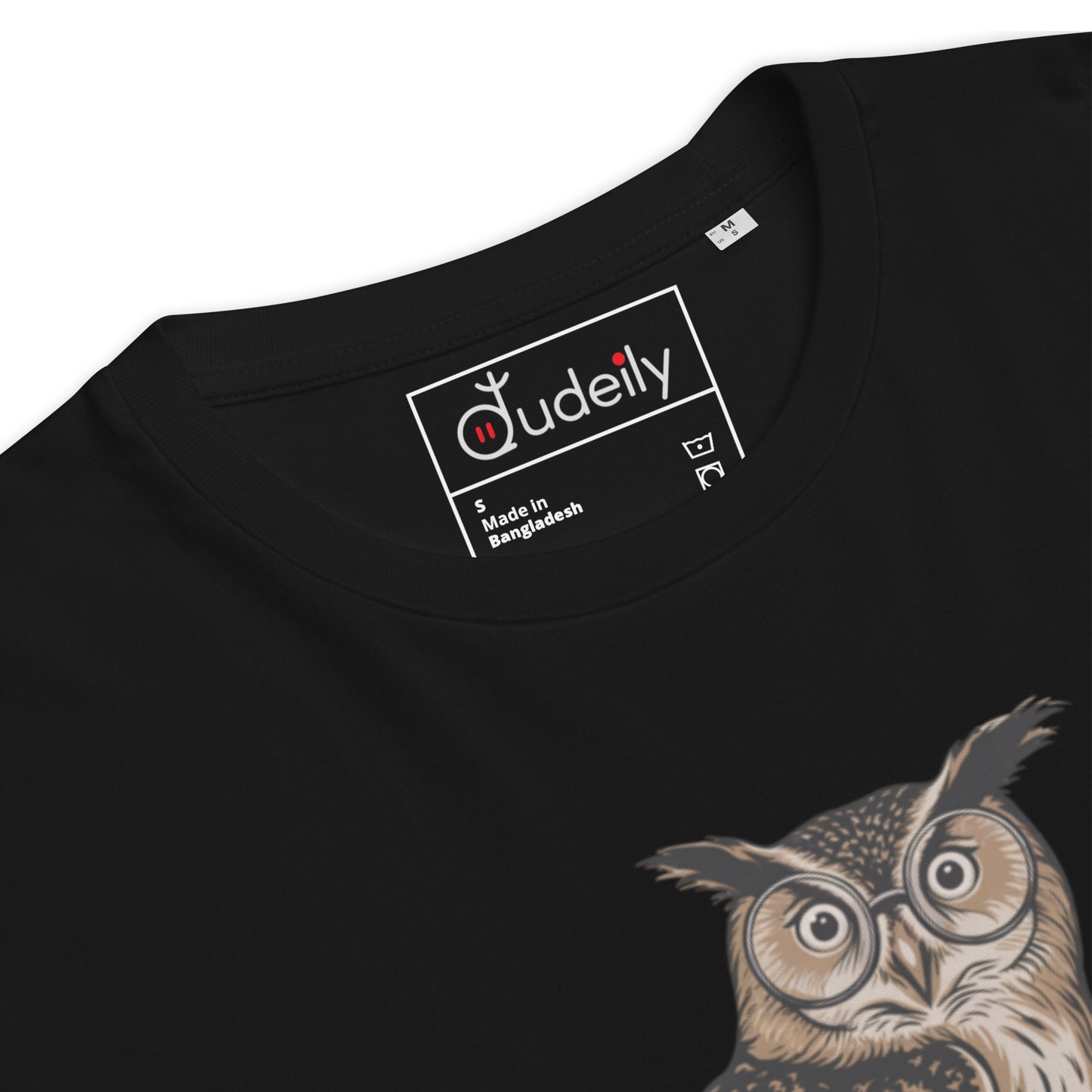 Unisex Organic Cotton T-Shirt – Owl Themed Sustainable Fashion for Father's Day by Dudeily Dudeily