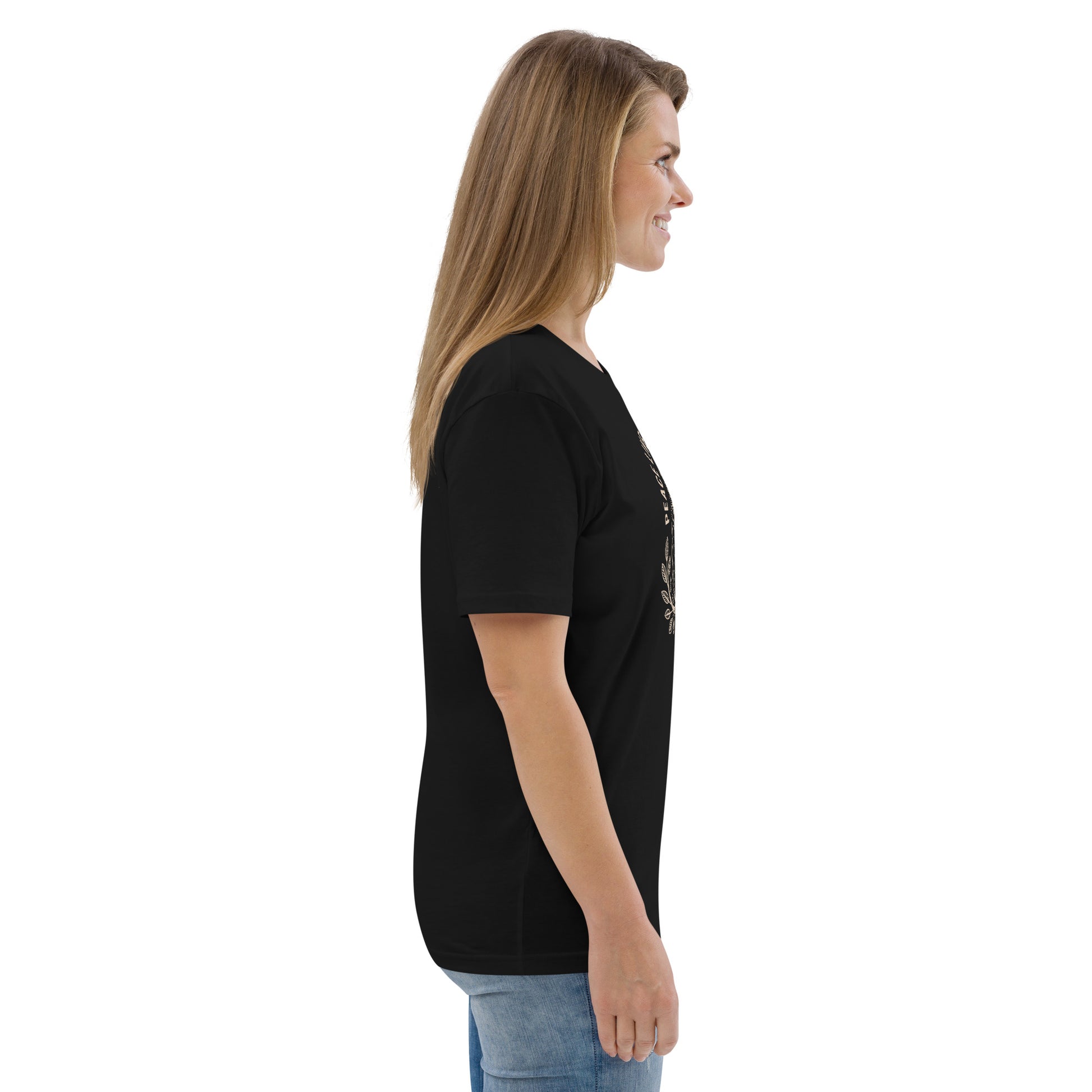 Unisex Organic Cotton T-Shirt: 'Peace in the Night' | Sustainable Owl Fashion USA Dudeily