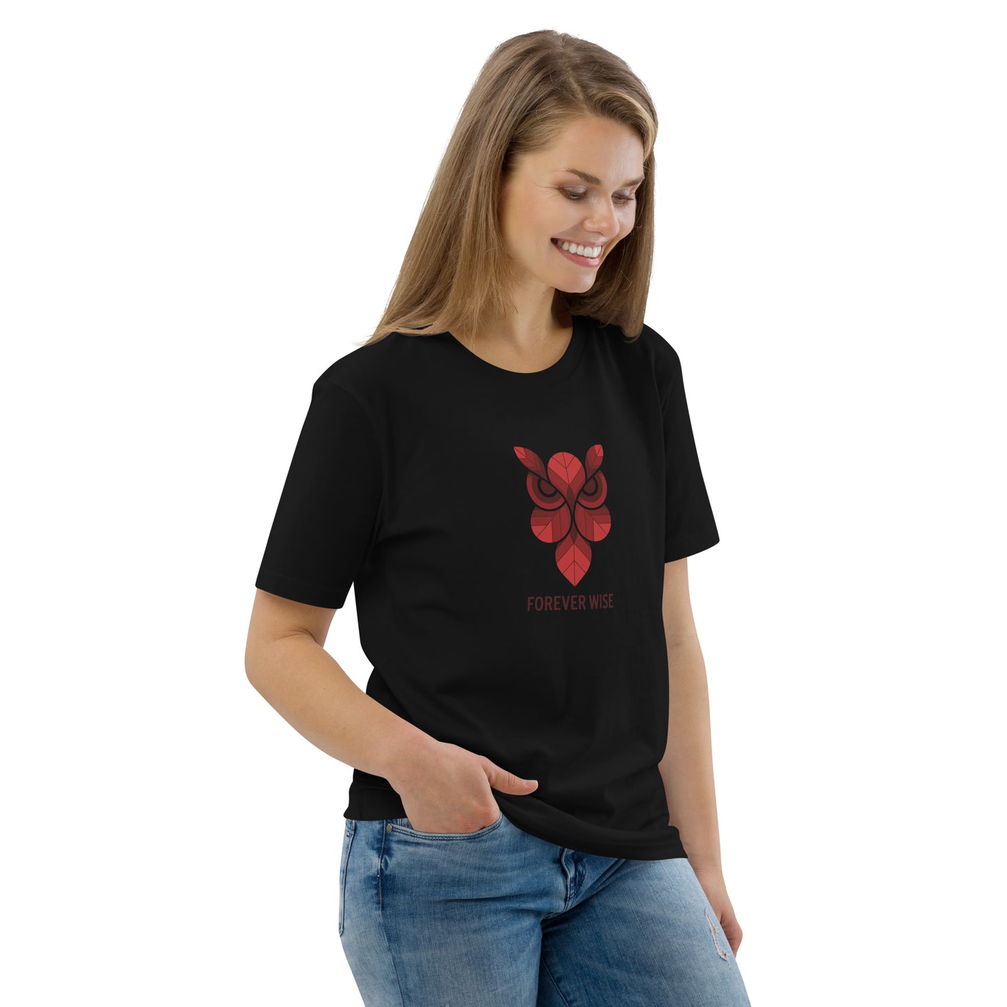 Unisex Organic Cotton T-Shirt: 'Forever Wise' | Sustainable Owl Fashion USA Dudeily