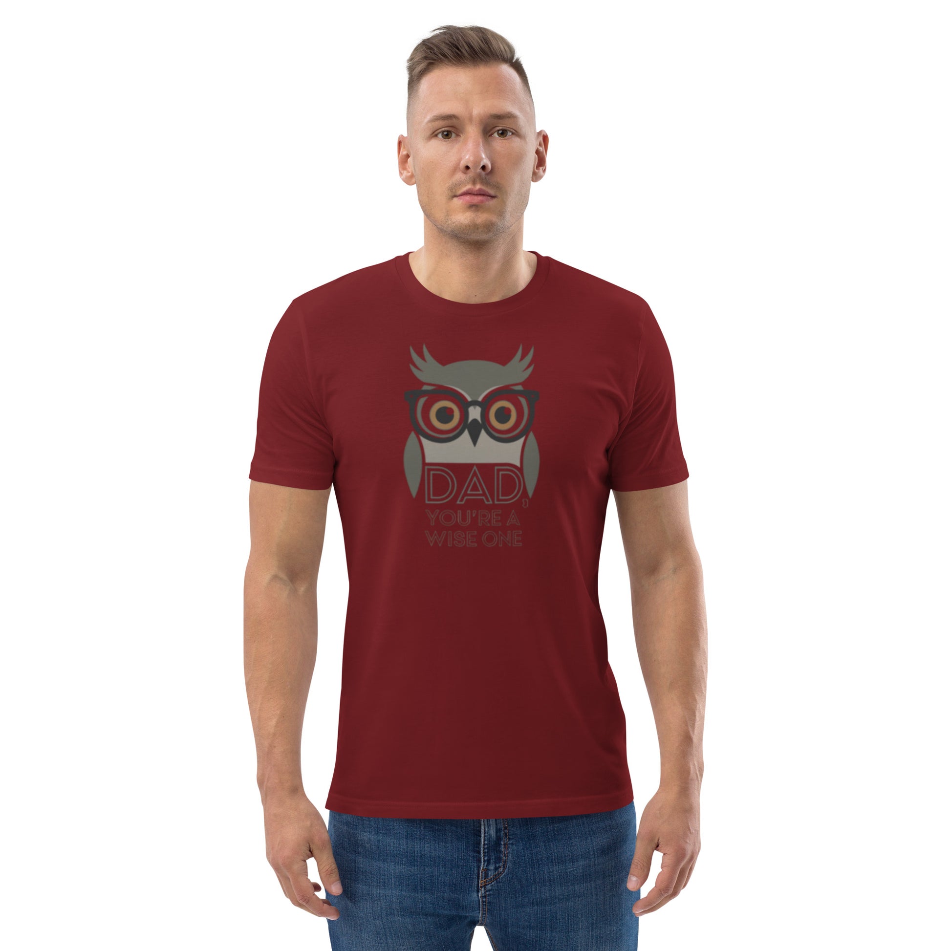Unisex Organic Cotton T-Shirt – Owl-Themed Eco-Friendly Style for Father's Day Gifts by Dudeily Dudeily