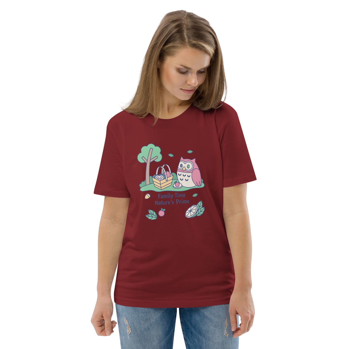 Unisex Organic Cotton T-Shirt – OwlNest Sustainable Fashion Essential for Family Day Dudeily