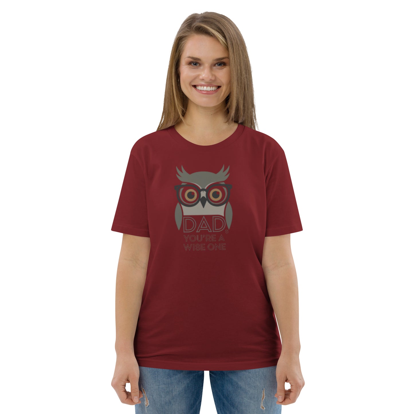 Unisex Organic Cotton T-Shirt – Owl-Themed Eco-Friendly Style for Father's Day Gifts by Dudeily Dudeily