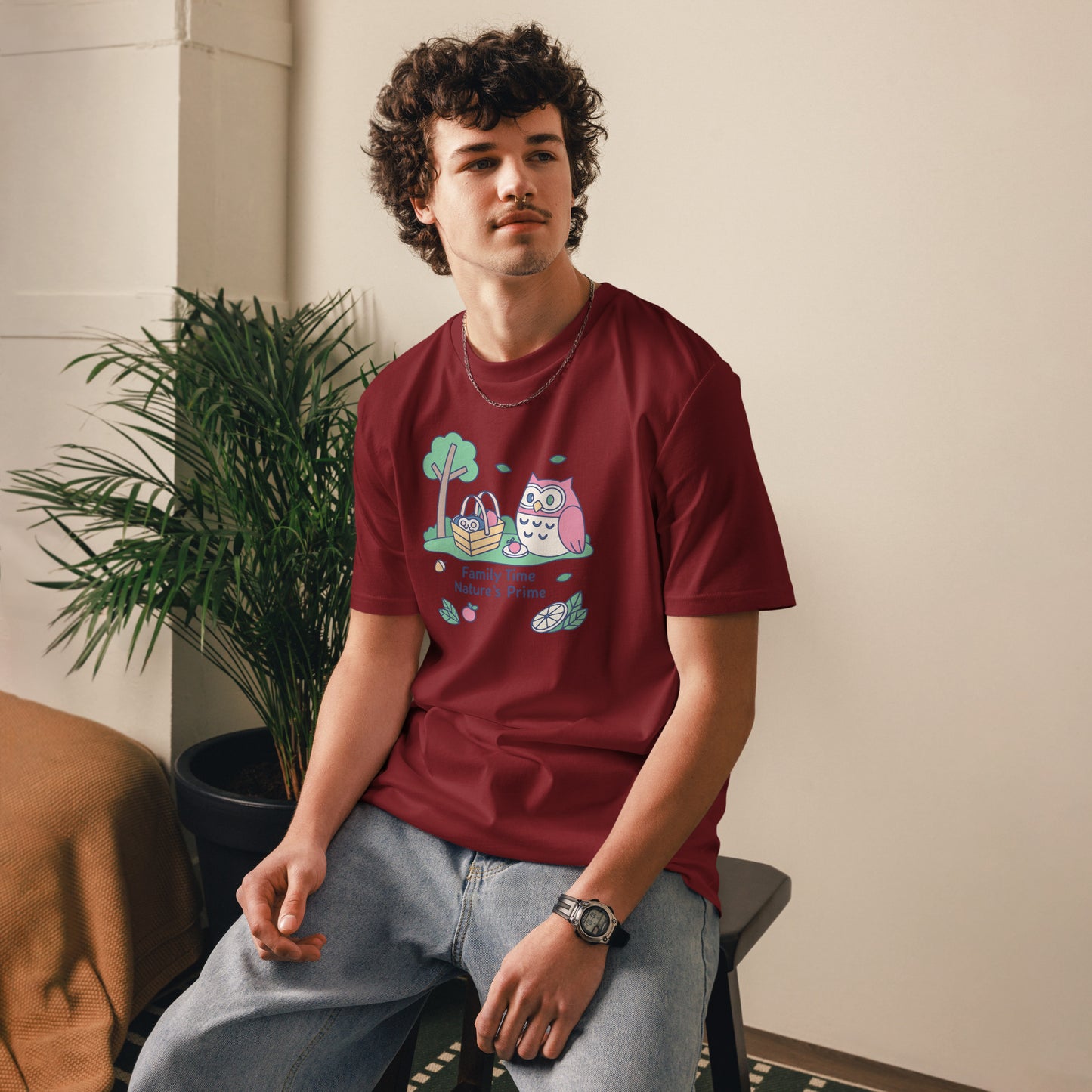 Unisex Organic Cotton T-Shirt – OwlNest Sustainable Fashion Essential for Family Day Dudeily
