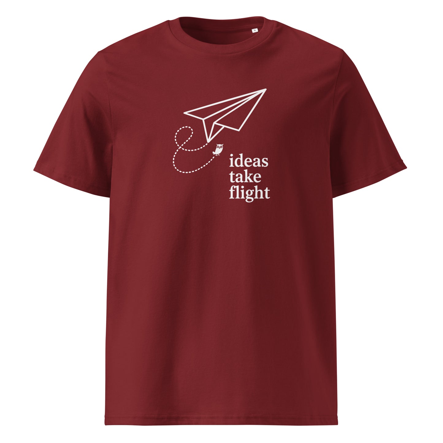 Unisex organic cotton t-shirt Burgundy Dudeily