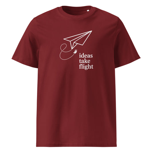 Unisex organic cotton t-shirt Burgundy Dudeily